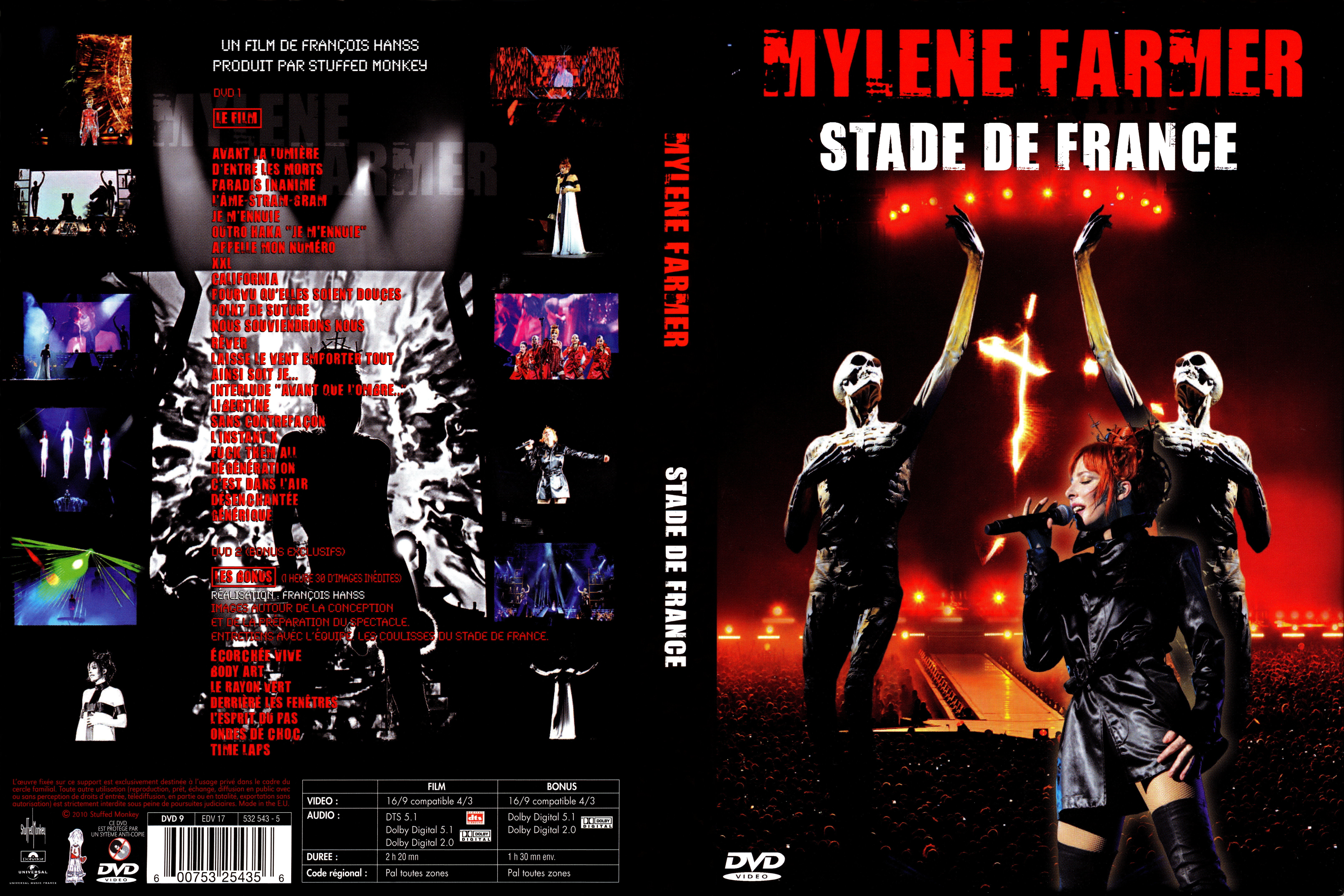 Jaquette DVD Mylene Farmer Stade de France