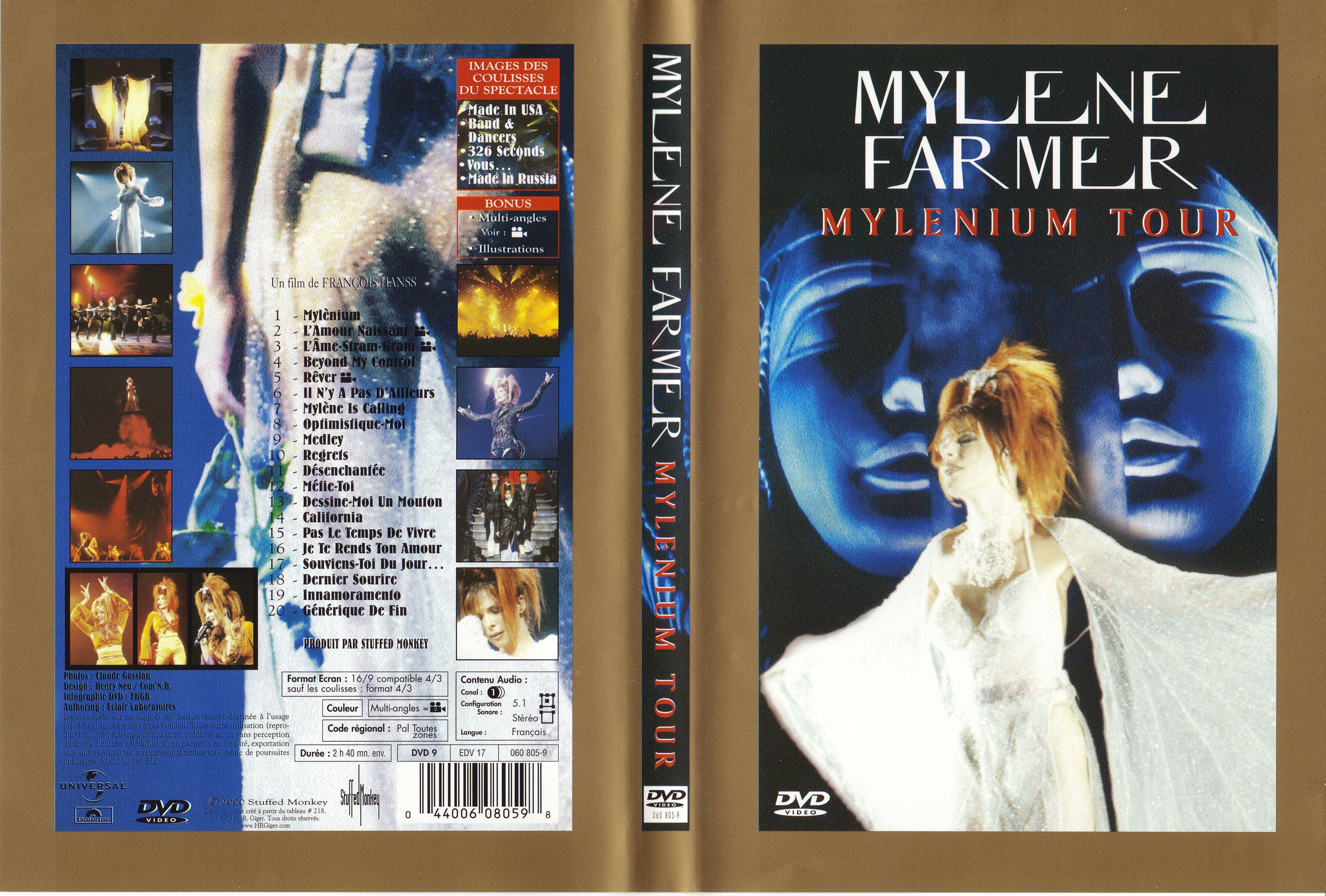 Jaquette DVD Mylene Farmer mylenium tour