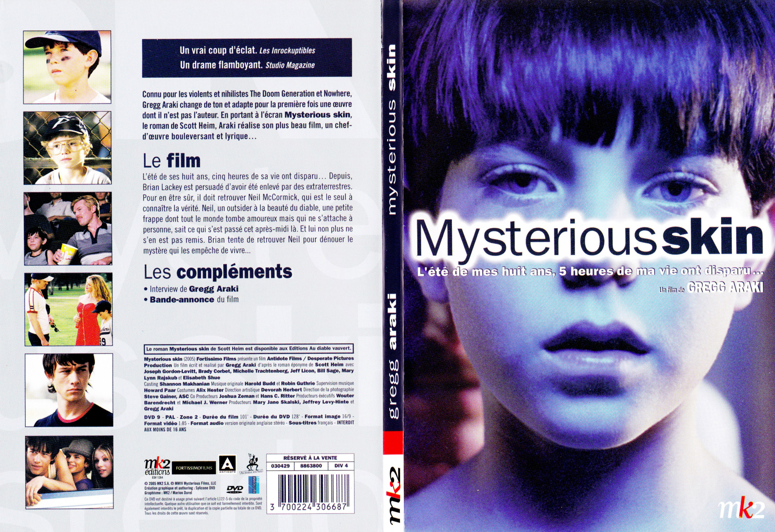 Jaquette DVD Mysterious skin - SLIM