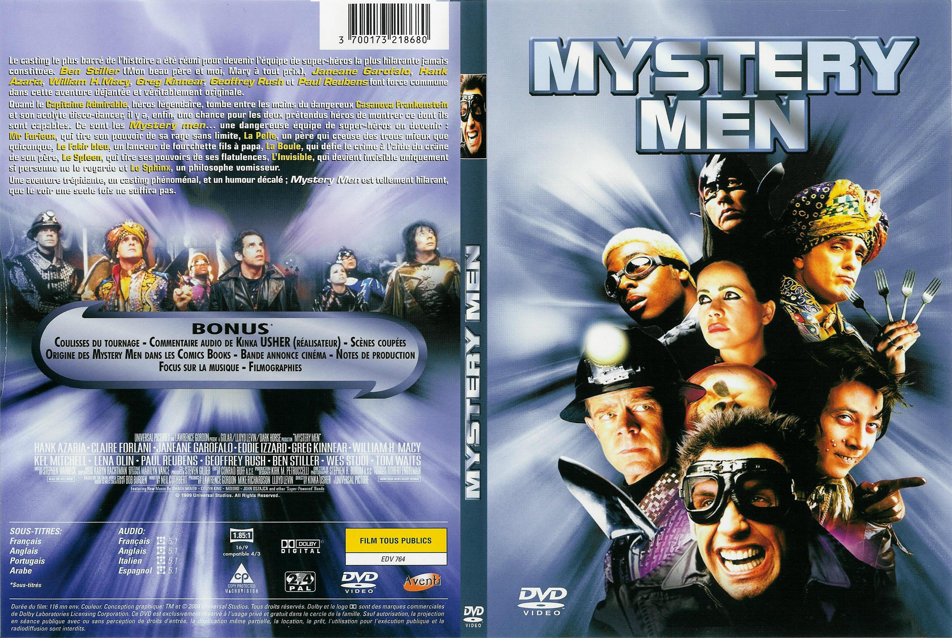 Jaquette DVD Mystery men - SLIM