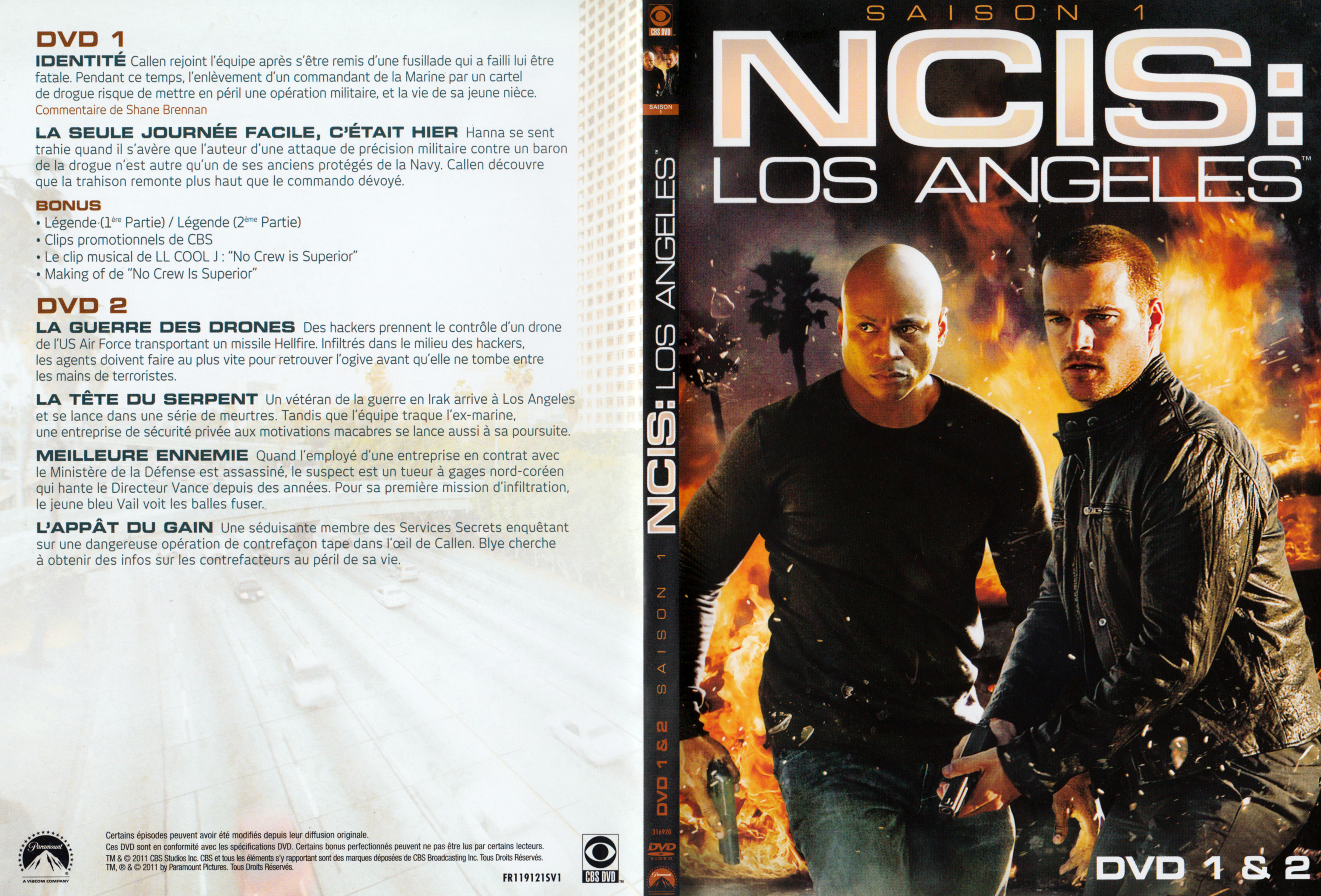 Jaquette DVD NCIS Los Angeles Saison 1 DVD 1