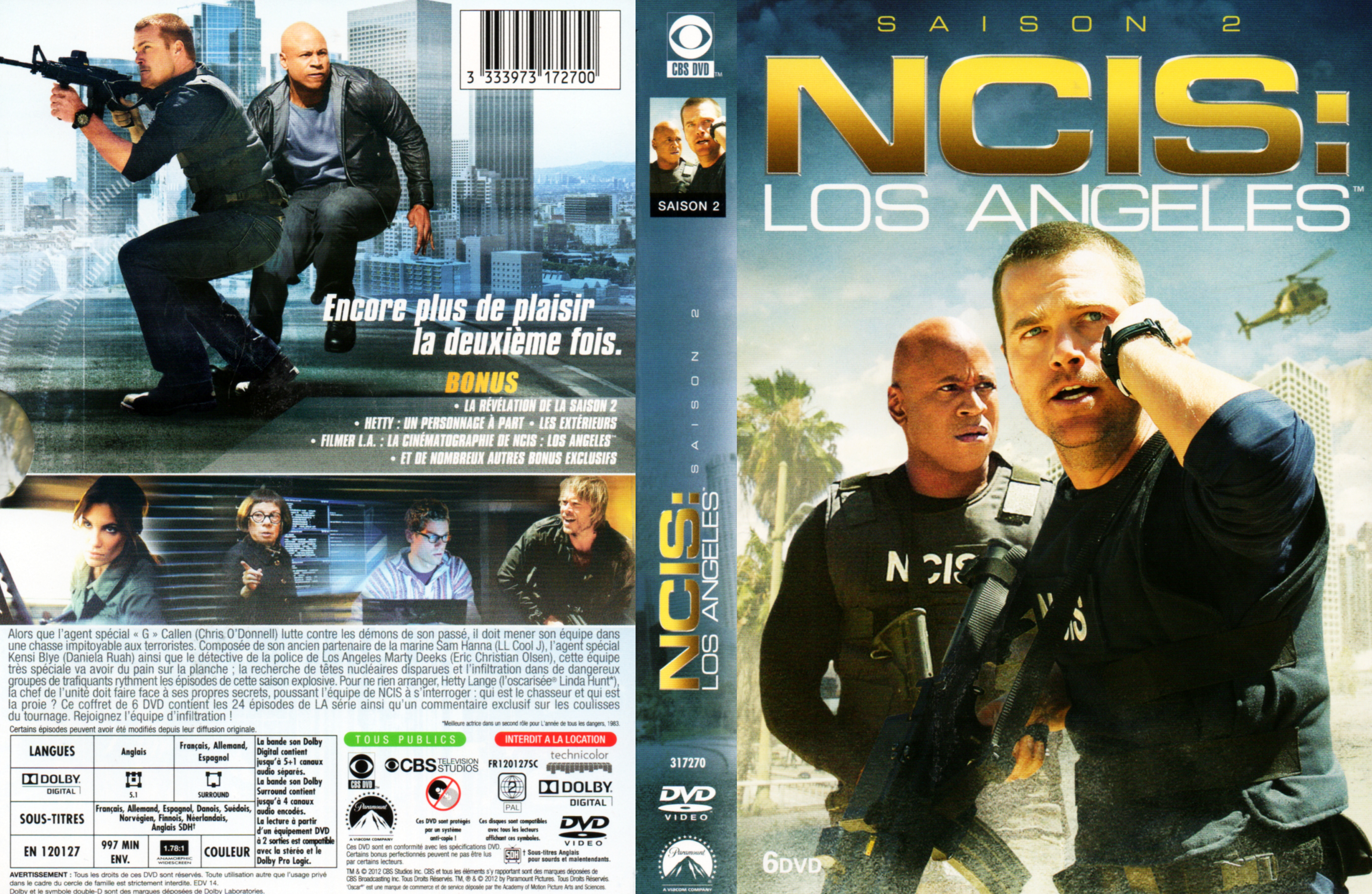 Jaquette DVD NCIS Los Angeles Saison 2 COFFRET