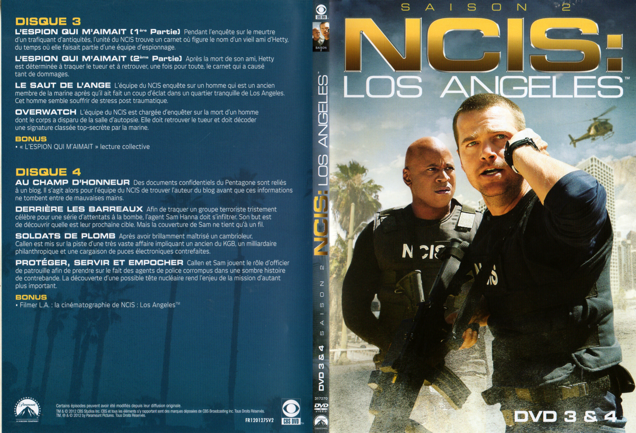Jaquette DVD NCIS Los Angeles Saison 2 DVD 2