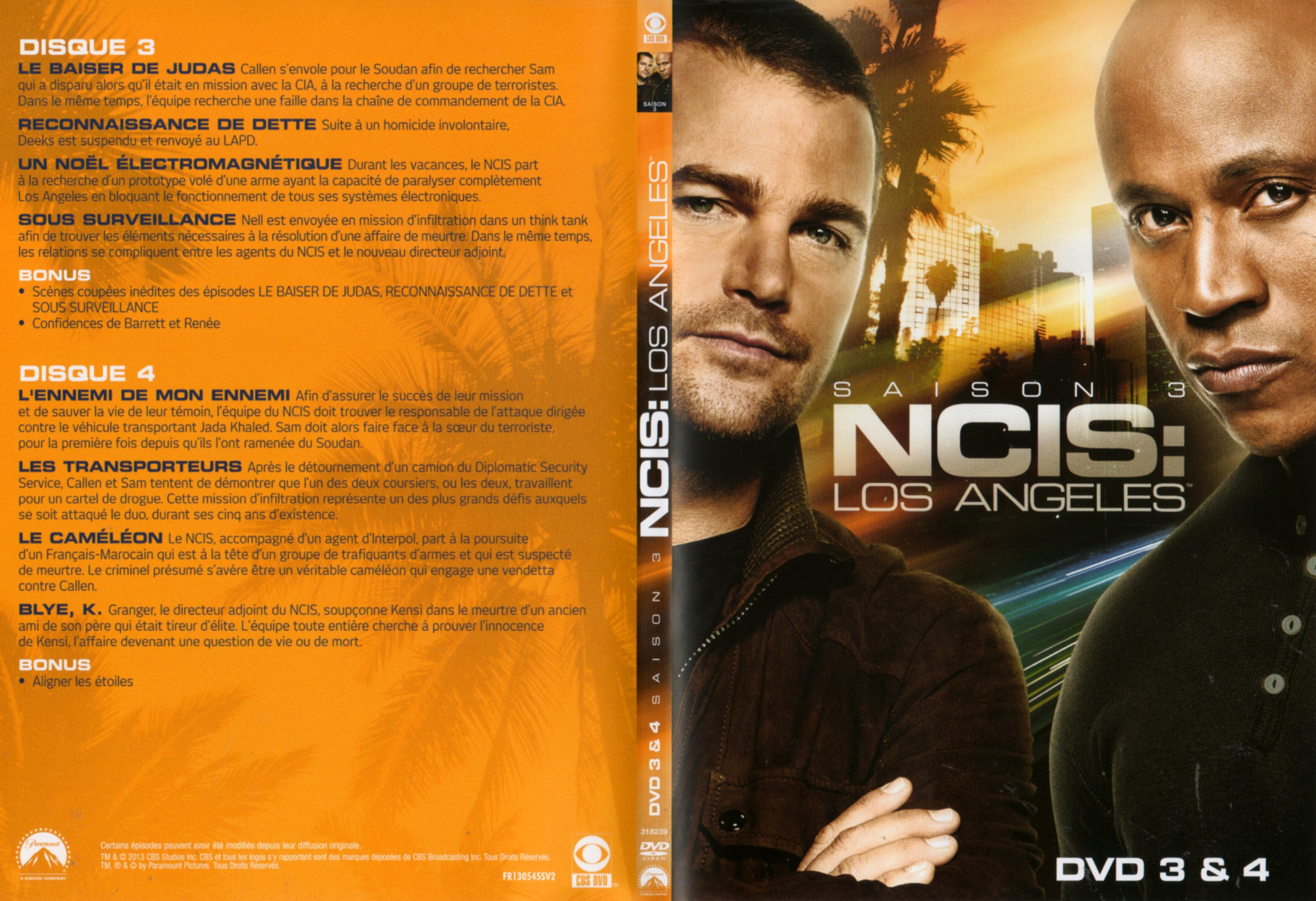 Jaquette DVD NCIS Los Angeles Saison 3 DVD 2
