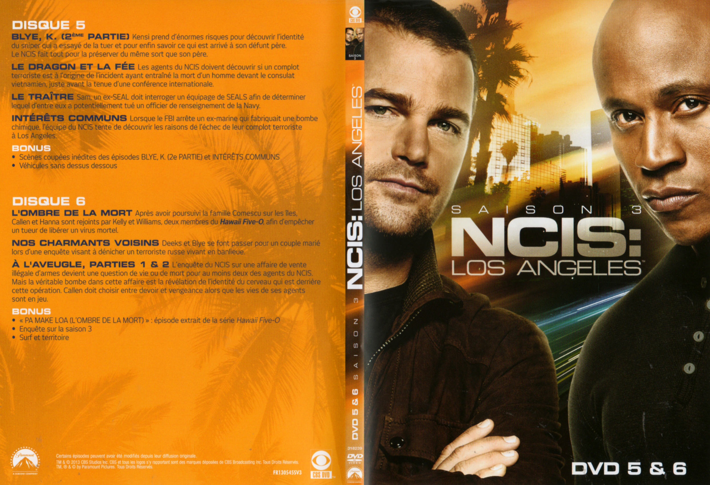 Jaquette DVD NCIS Los Angeles Saison 3 DVD 3