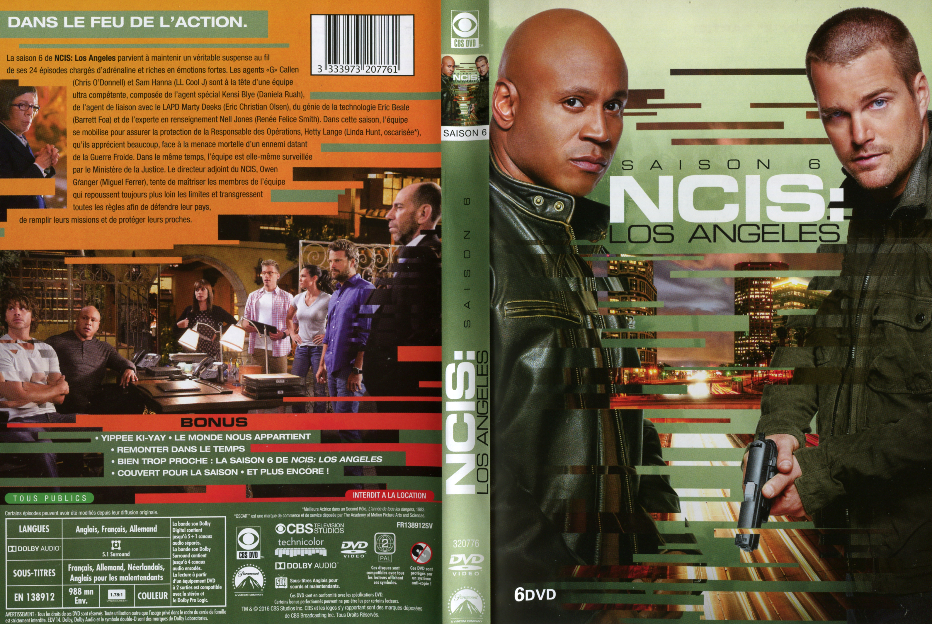 Jaquette DVD NCIS Los Angeles Saison 6