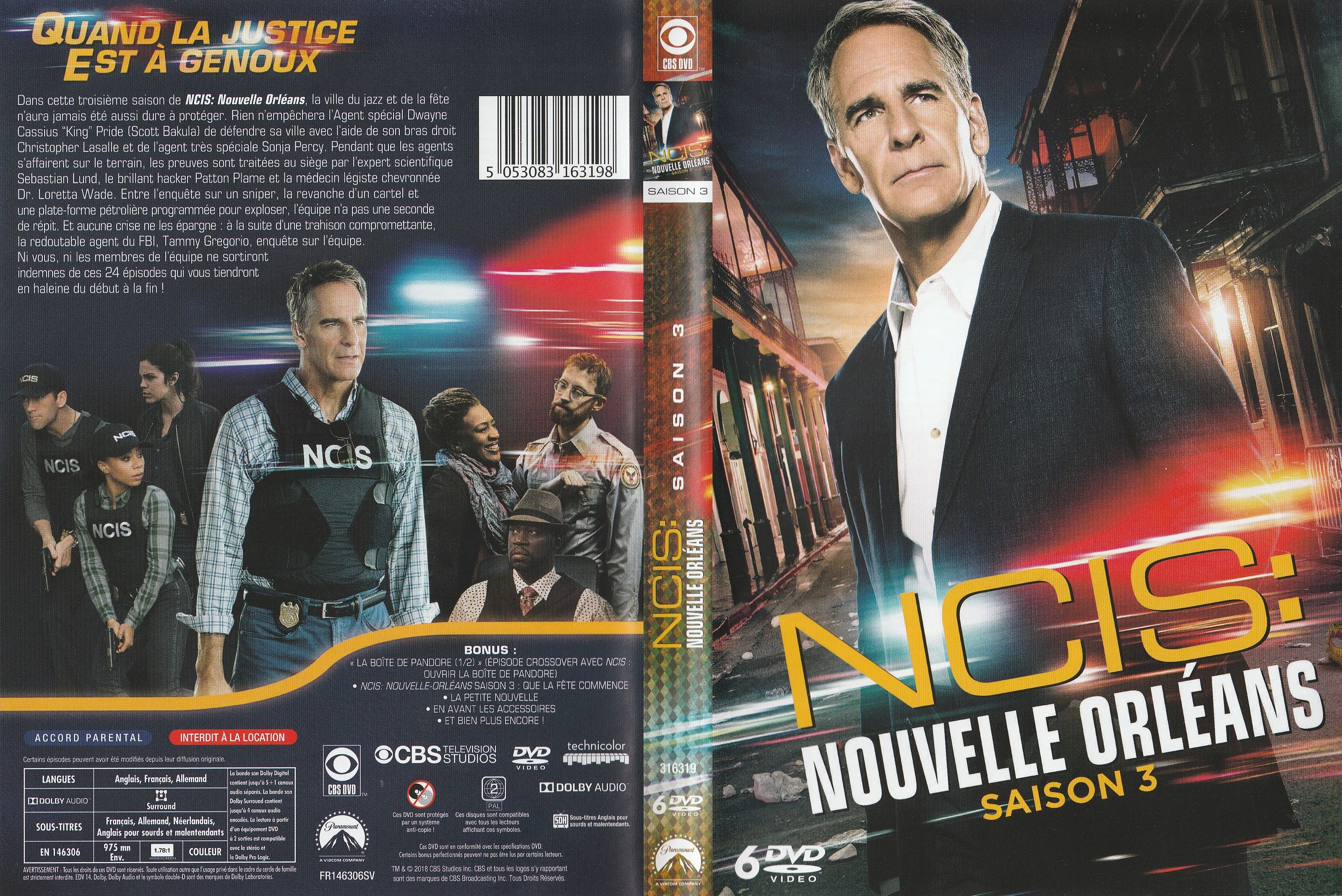 Jaquette DVD NCIS Nouvelle-Orlans Saison 3