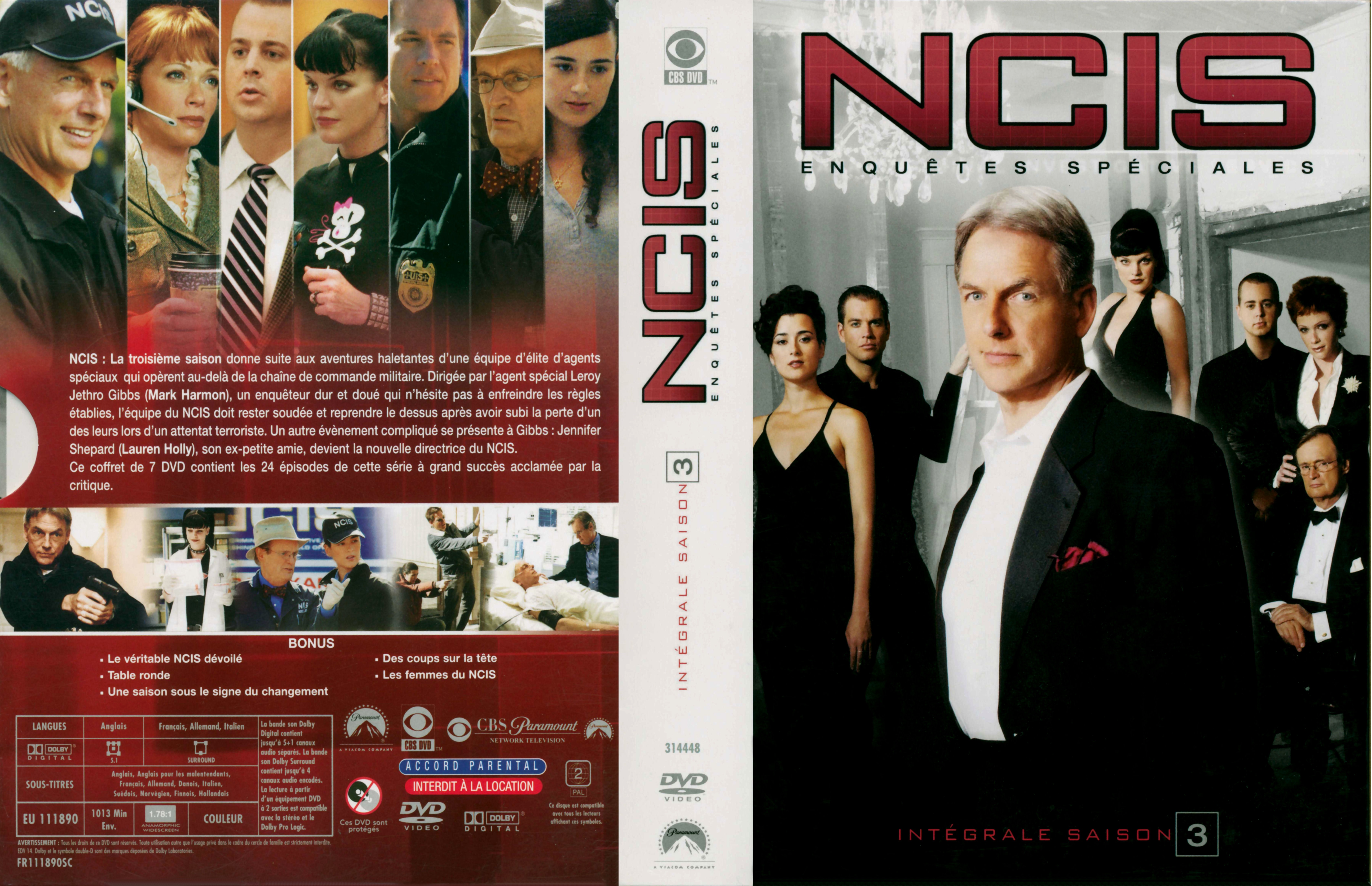 Jaquette DVD NCIS Saison 3 COFFRET