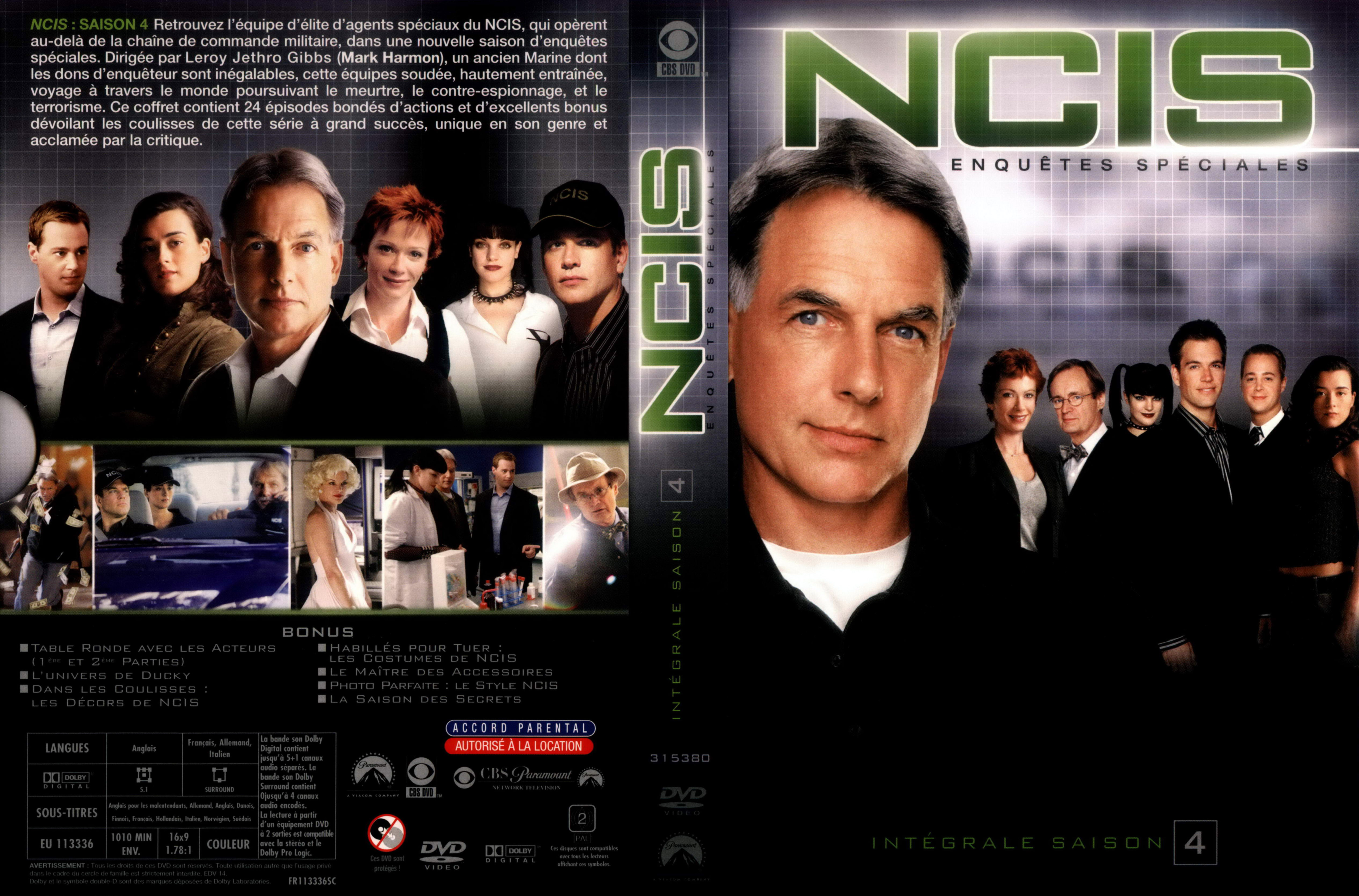 Jaquette DVD NCIS Saison 4 COFFRET v2