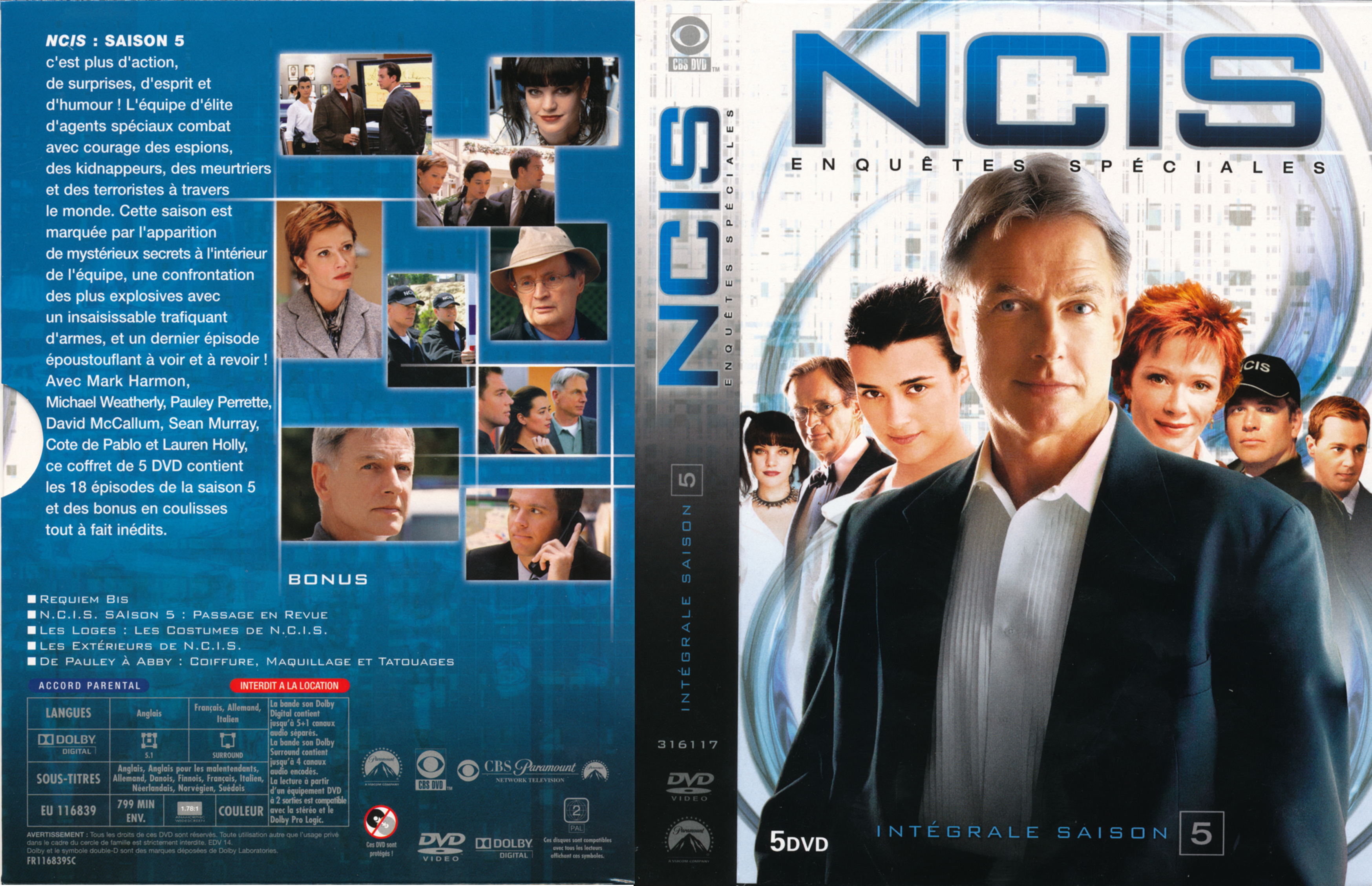 Jaquette DVD NCIS Saison 5 COFFRET