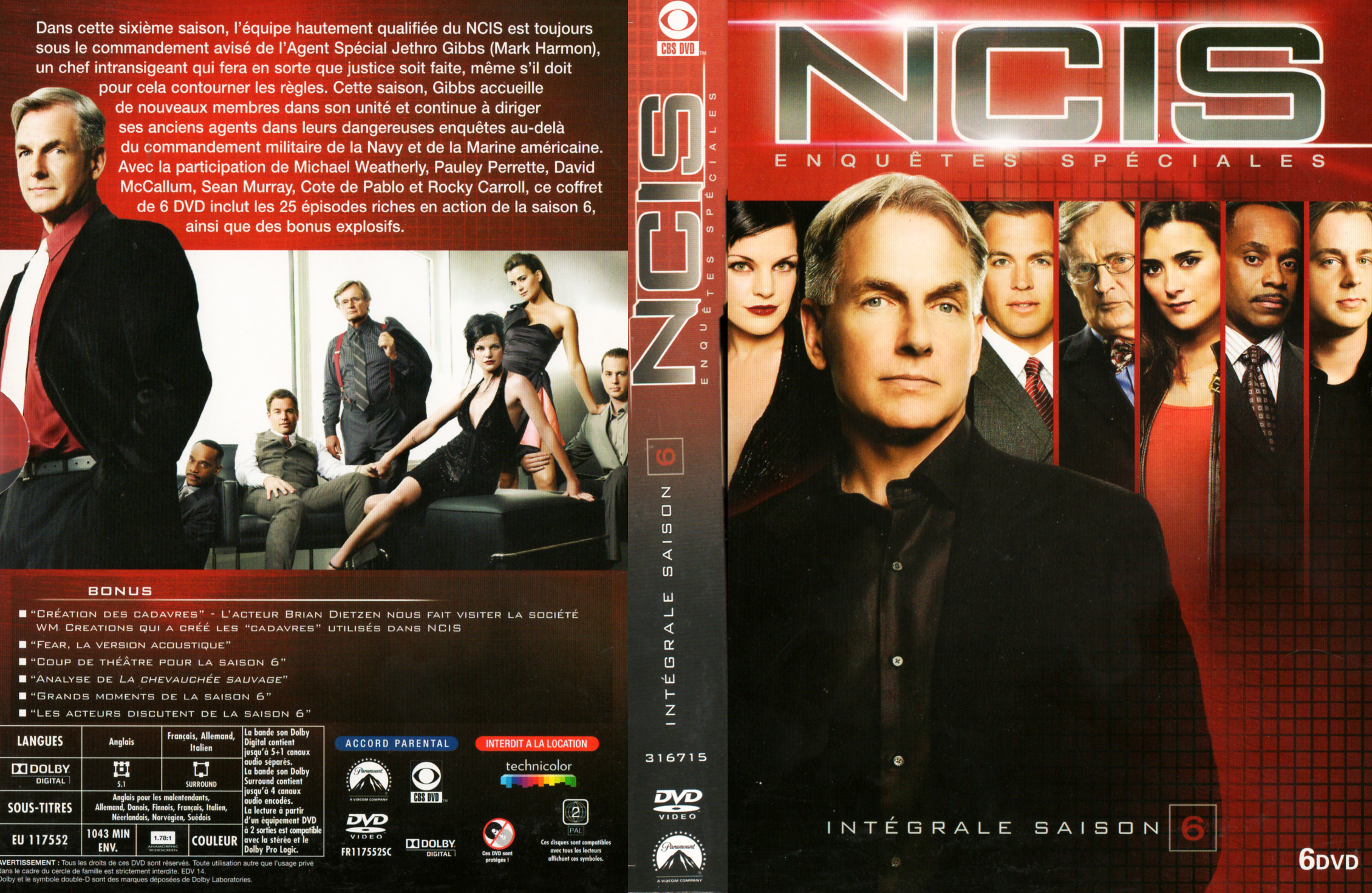 Jaquette DVD NCIS Saison 6 COFFRET