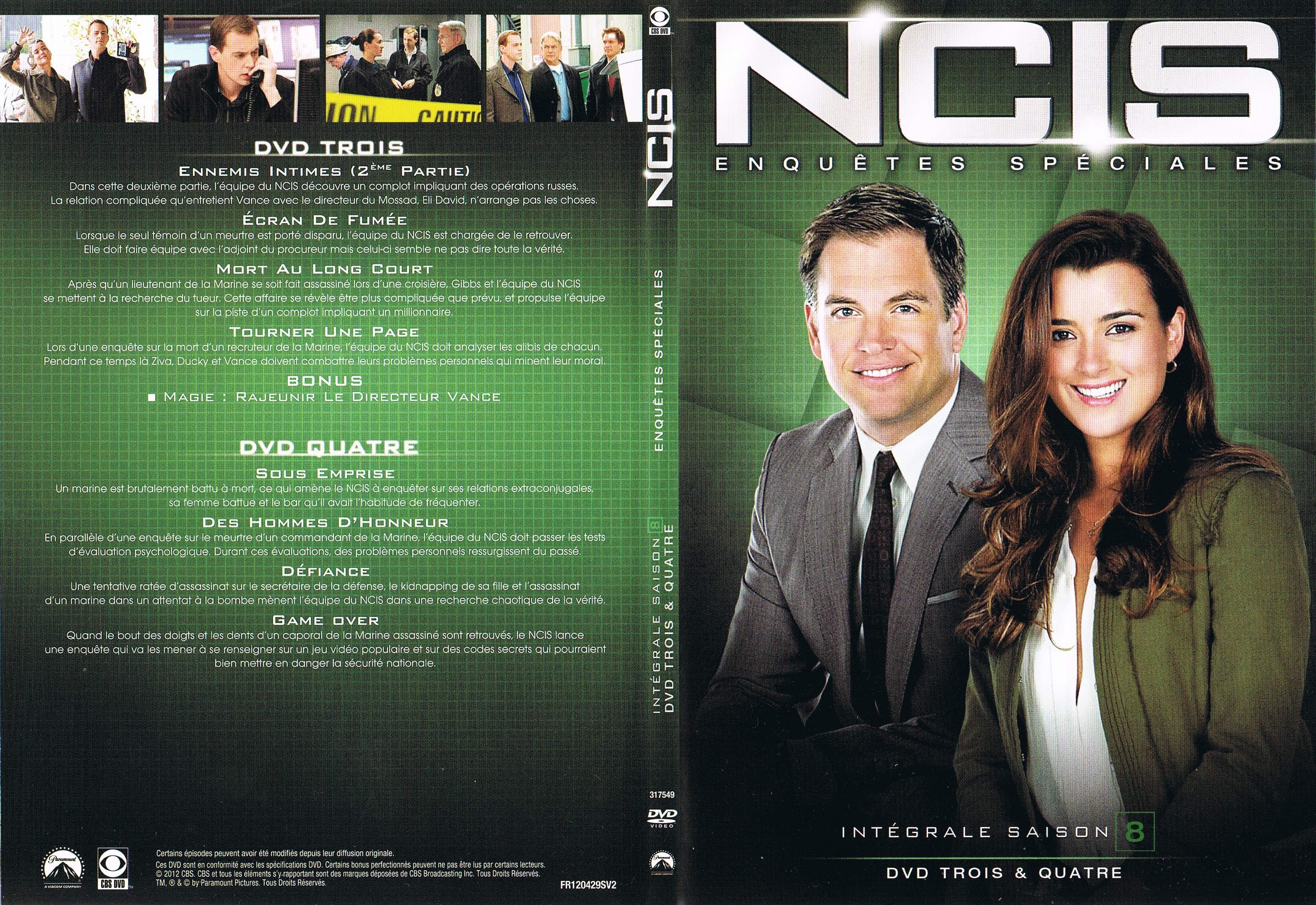 Jaquette DVD NCIS Saison 8 DVD 3 & 4