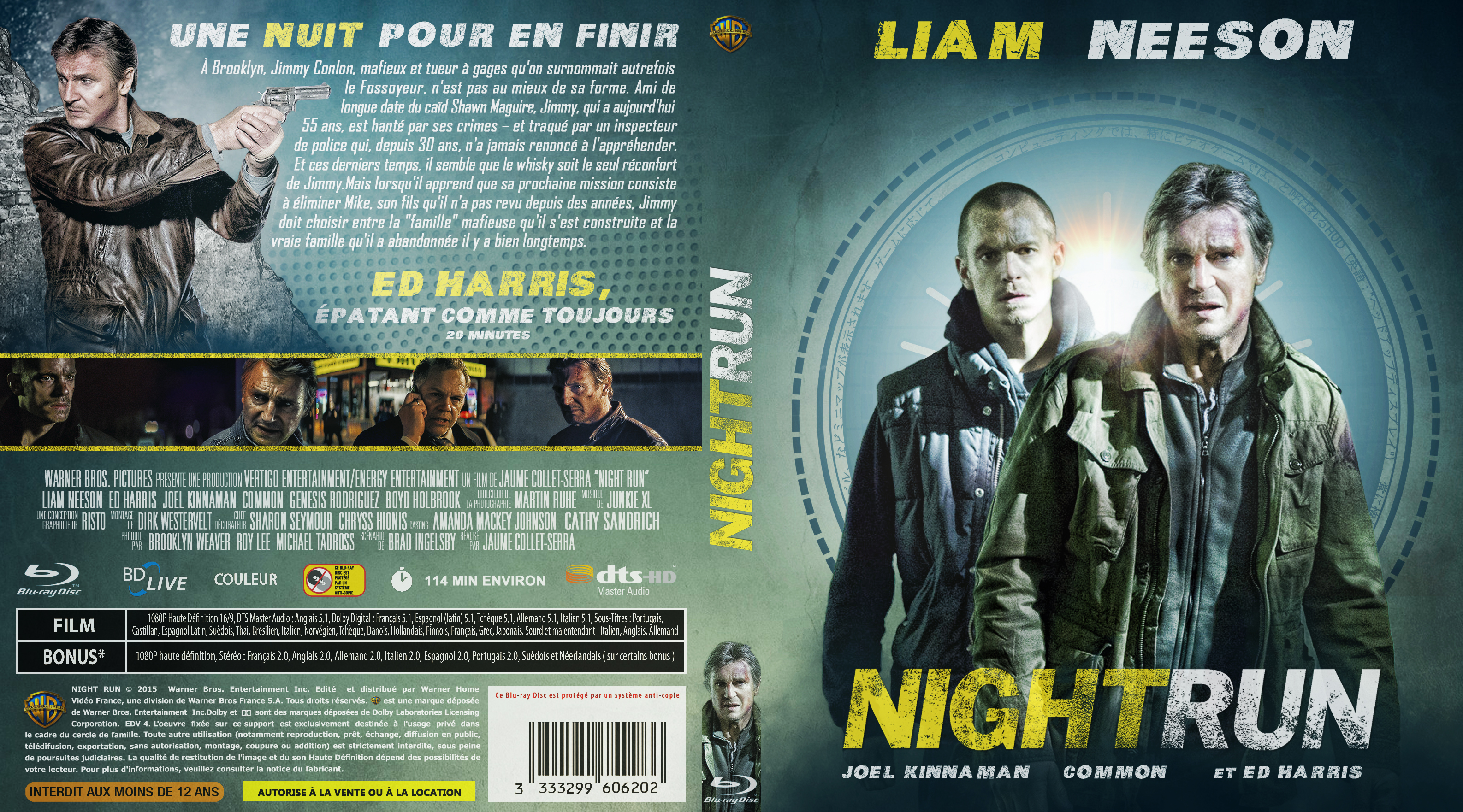 Jaquette DVD NNight Run custom (BLU-RAY) v2