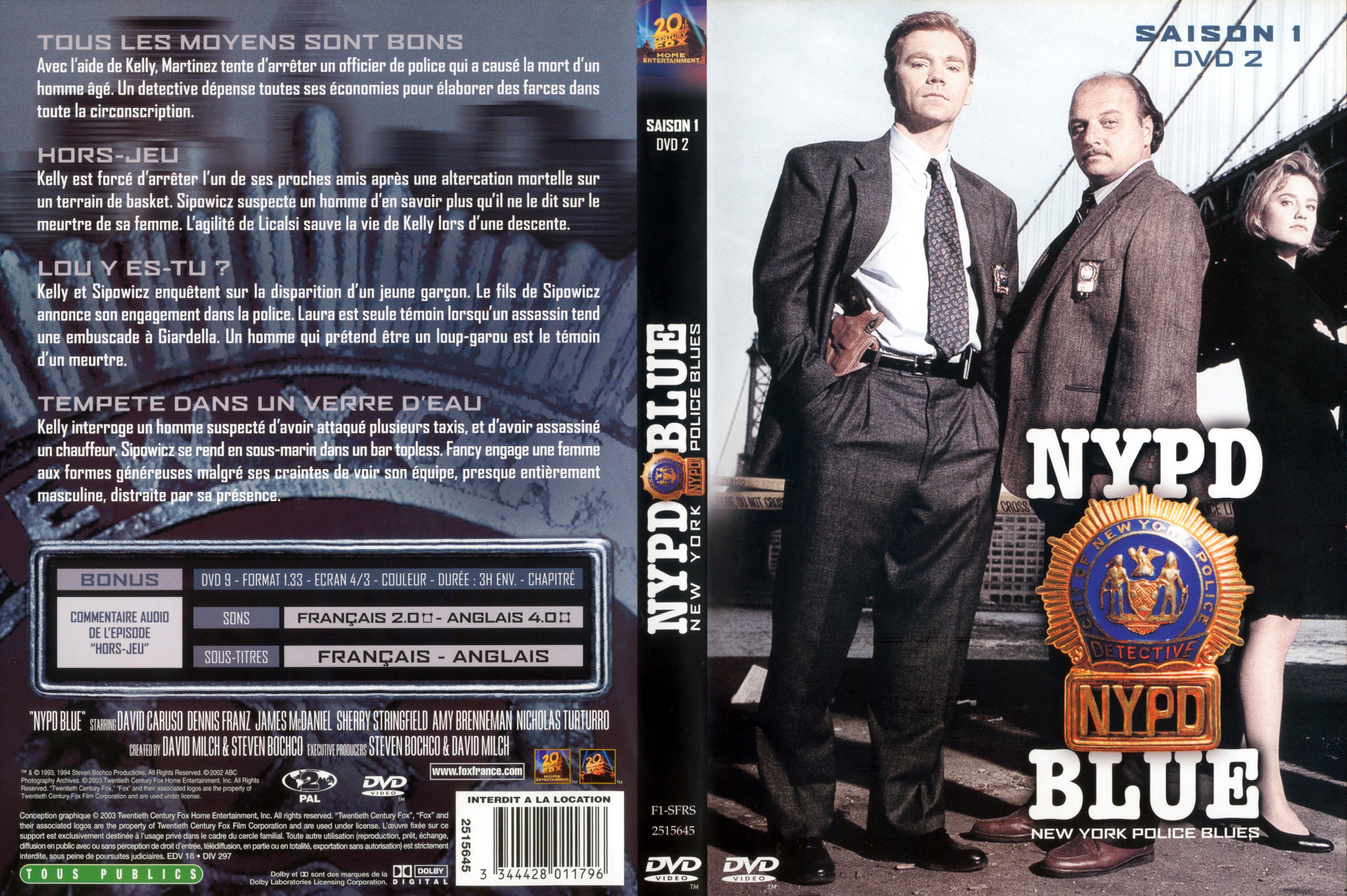 Jaquette DVD NYPD Blue saison 01 dvd 02