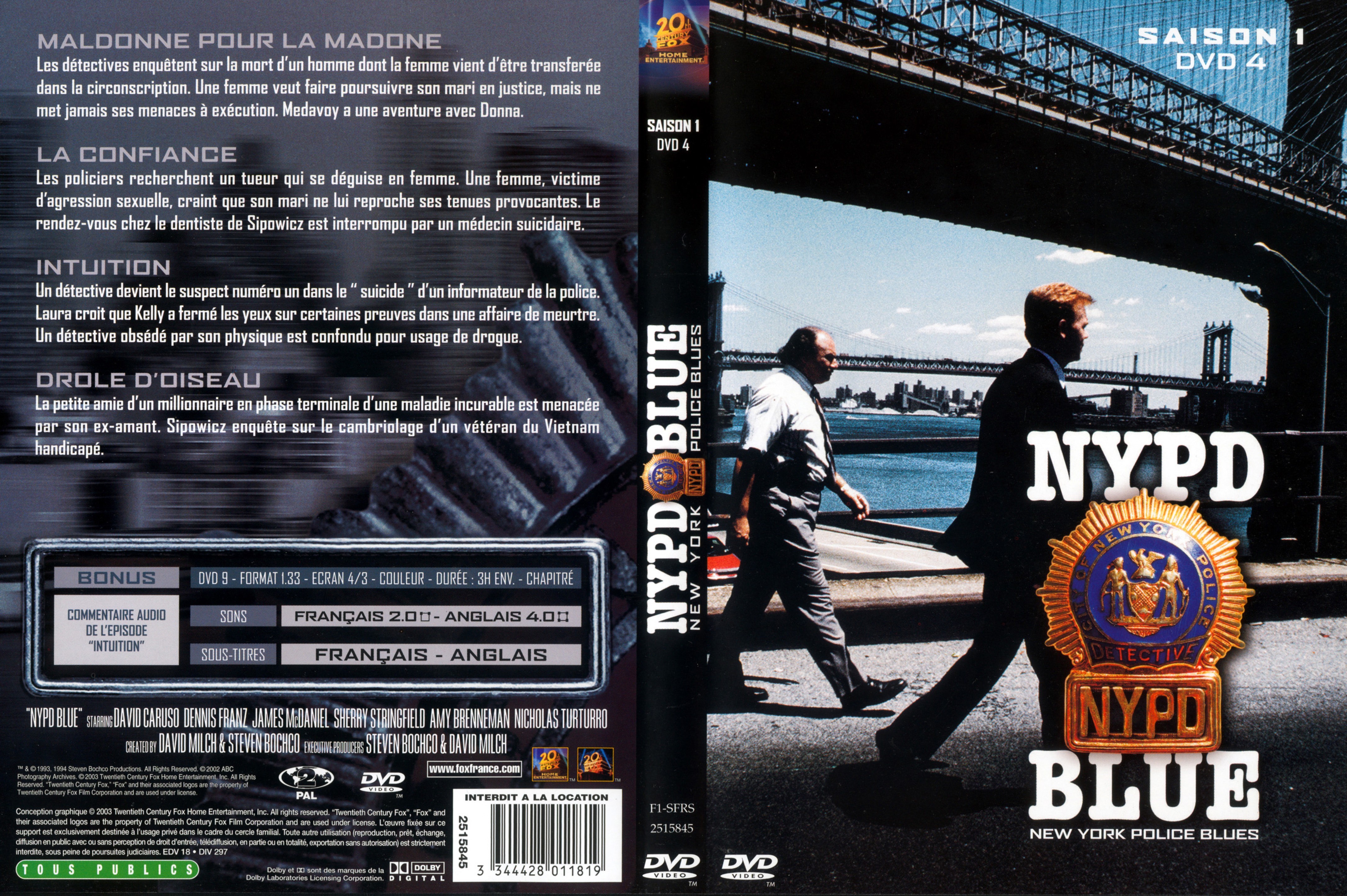 Jaquette DVD NYPD Blue saison 01 dvd 04