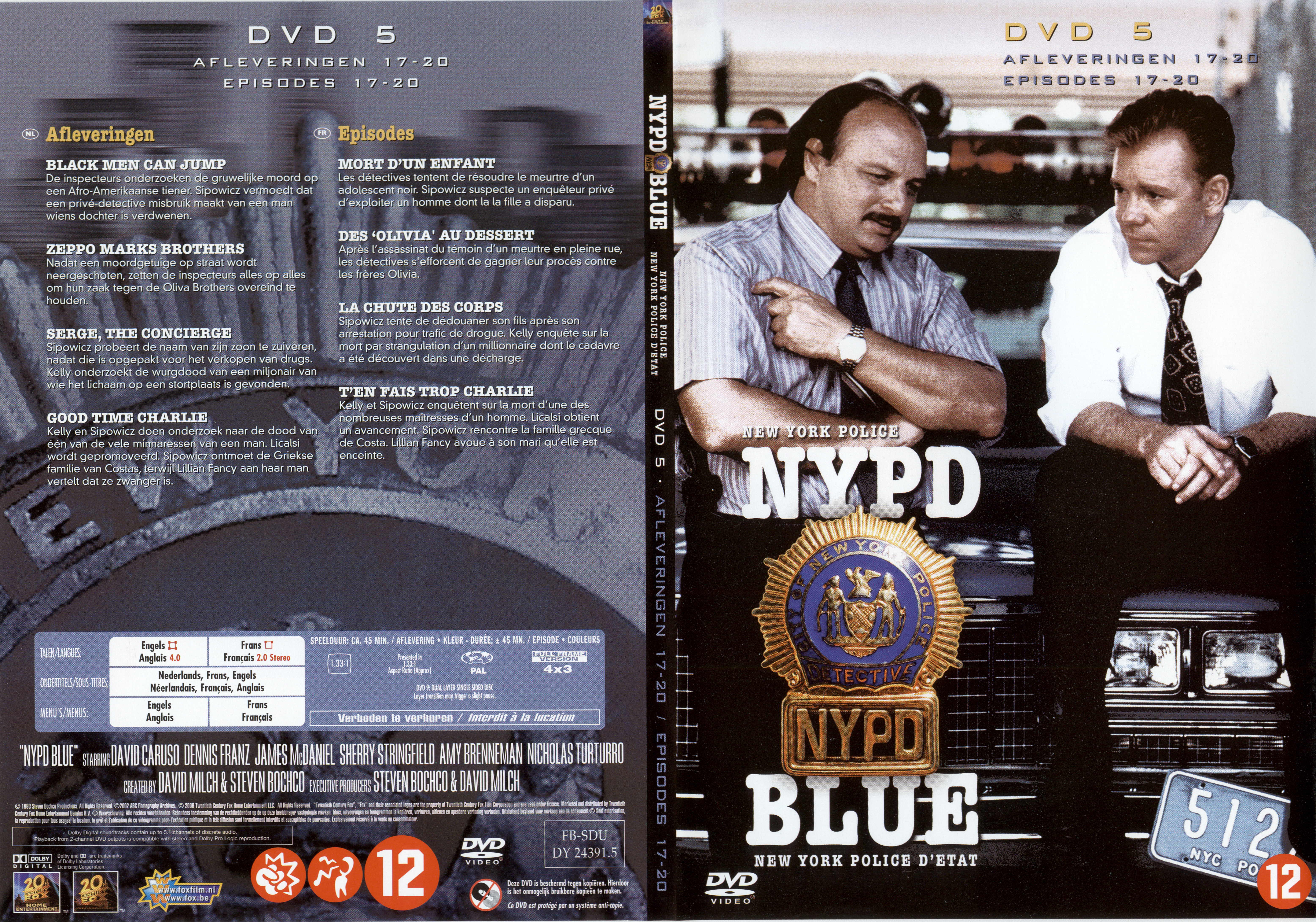 Jaquette DVD NYPD Blue saison 01 dvd 05 v2