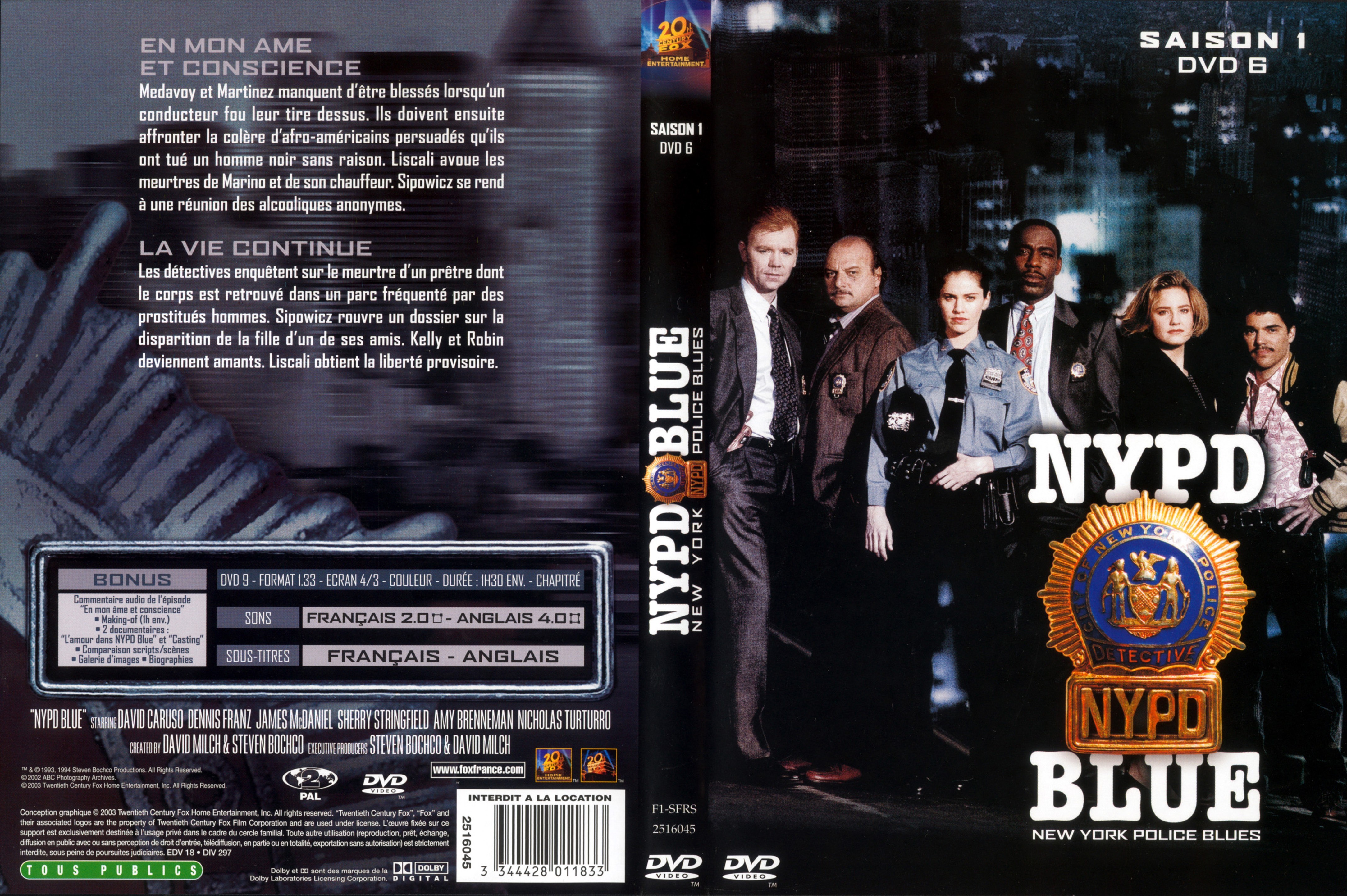 Jaquette DVD NYPD Blue saison 01 dvd 06