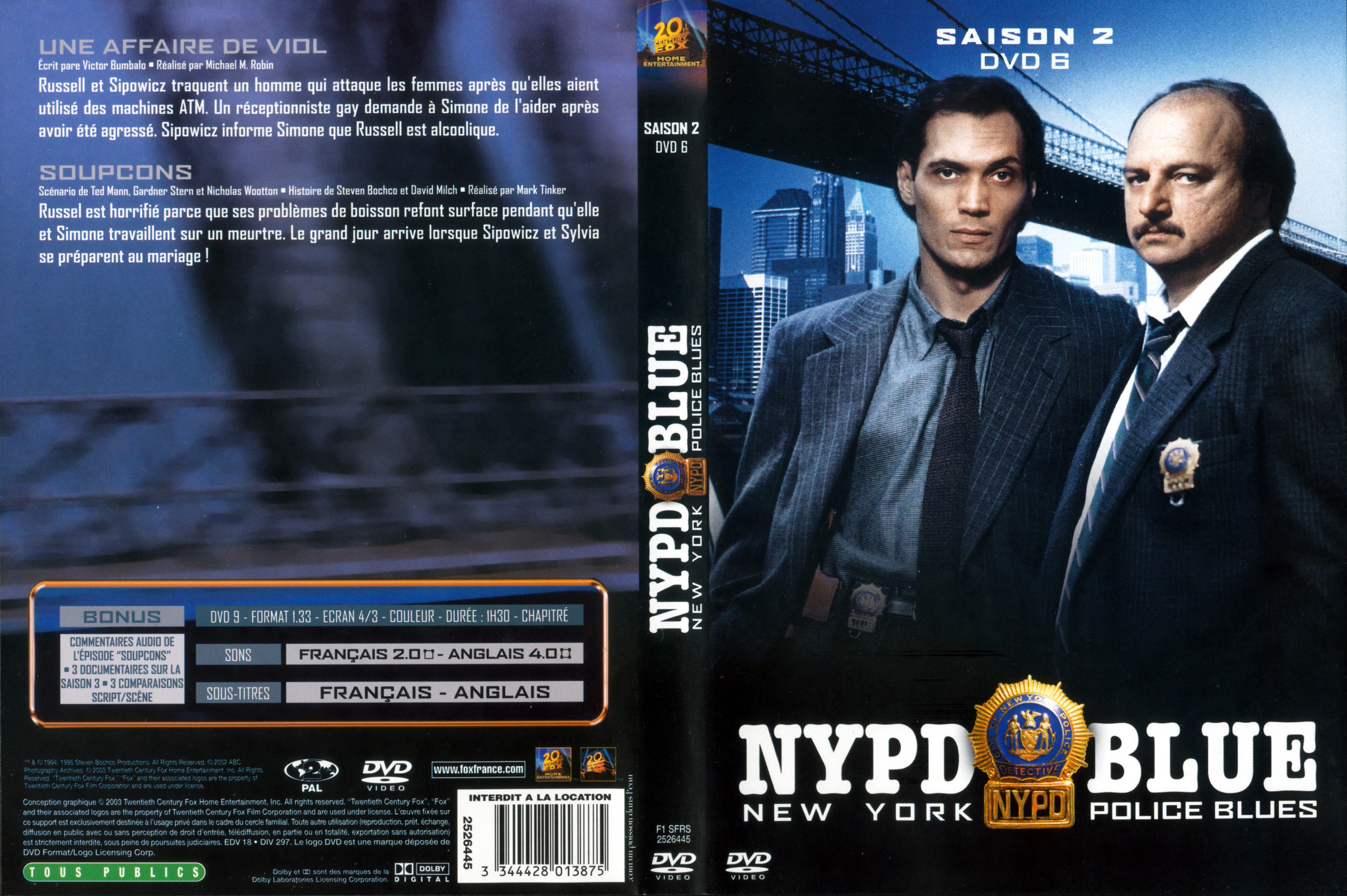 Jaquette DVD NYPD Blue saison 02 dvd 06