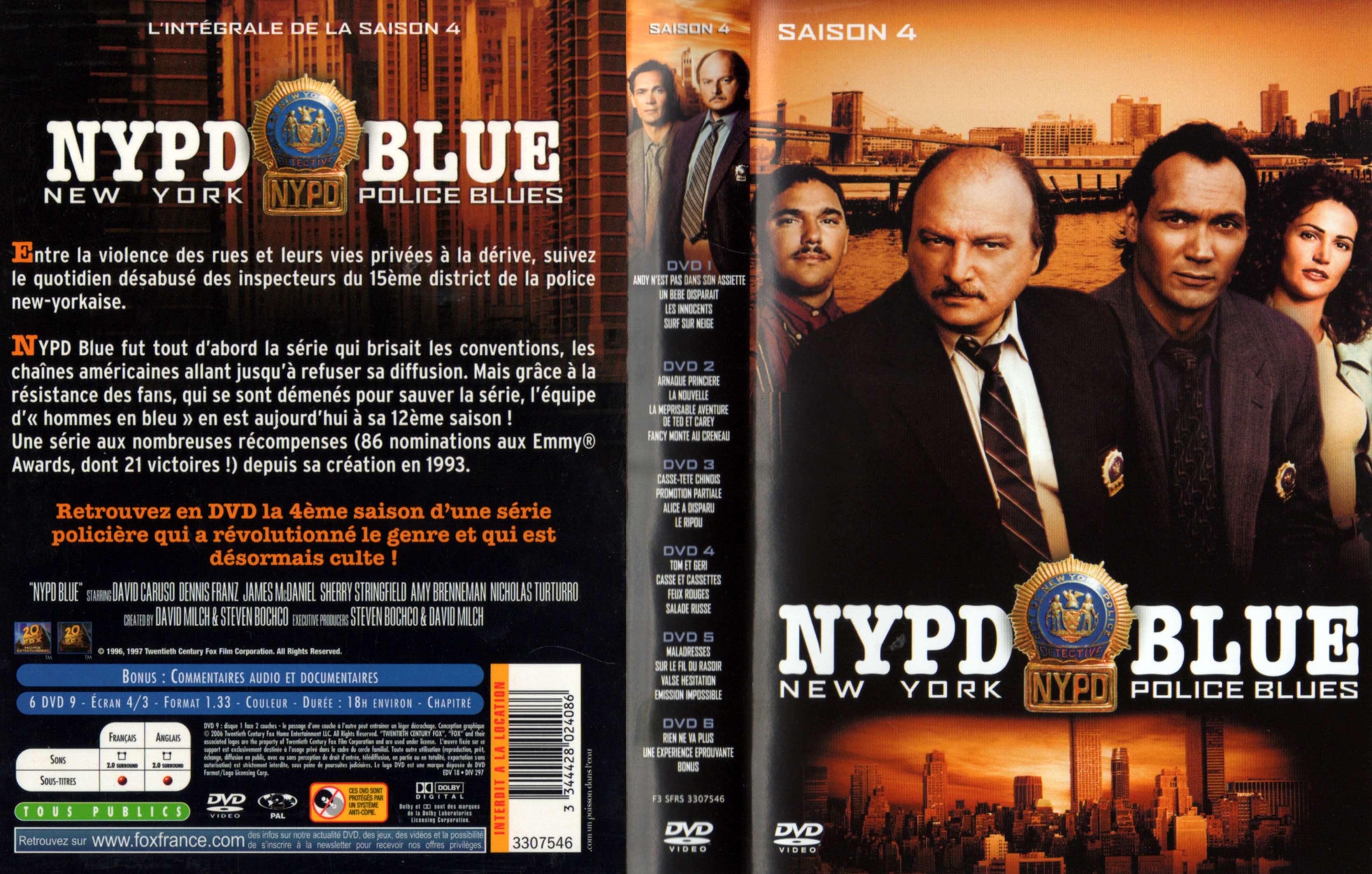 Jaquette DVD NYPD Blue saison 04 COFFRET