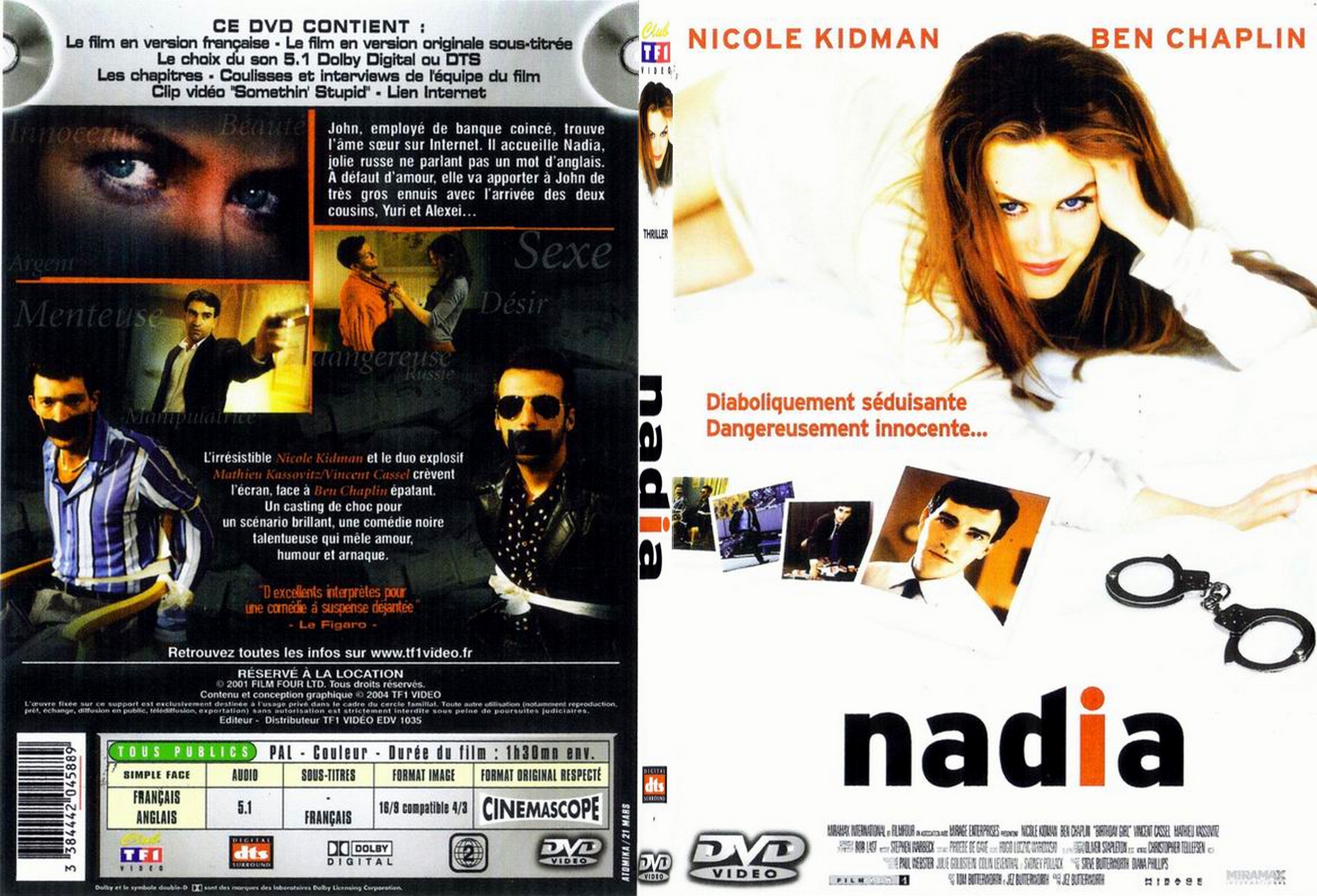 Jaquette DVD Nadia - SLIM