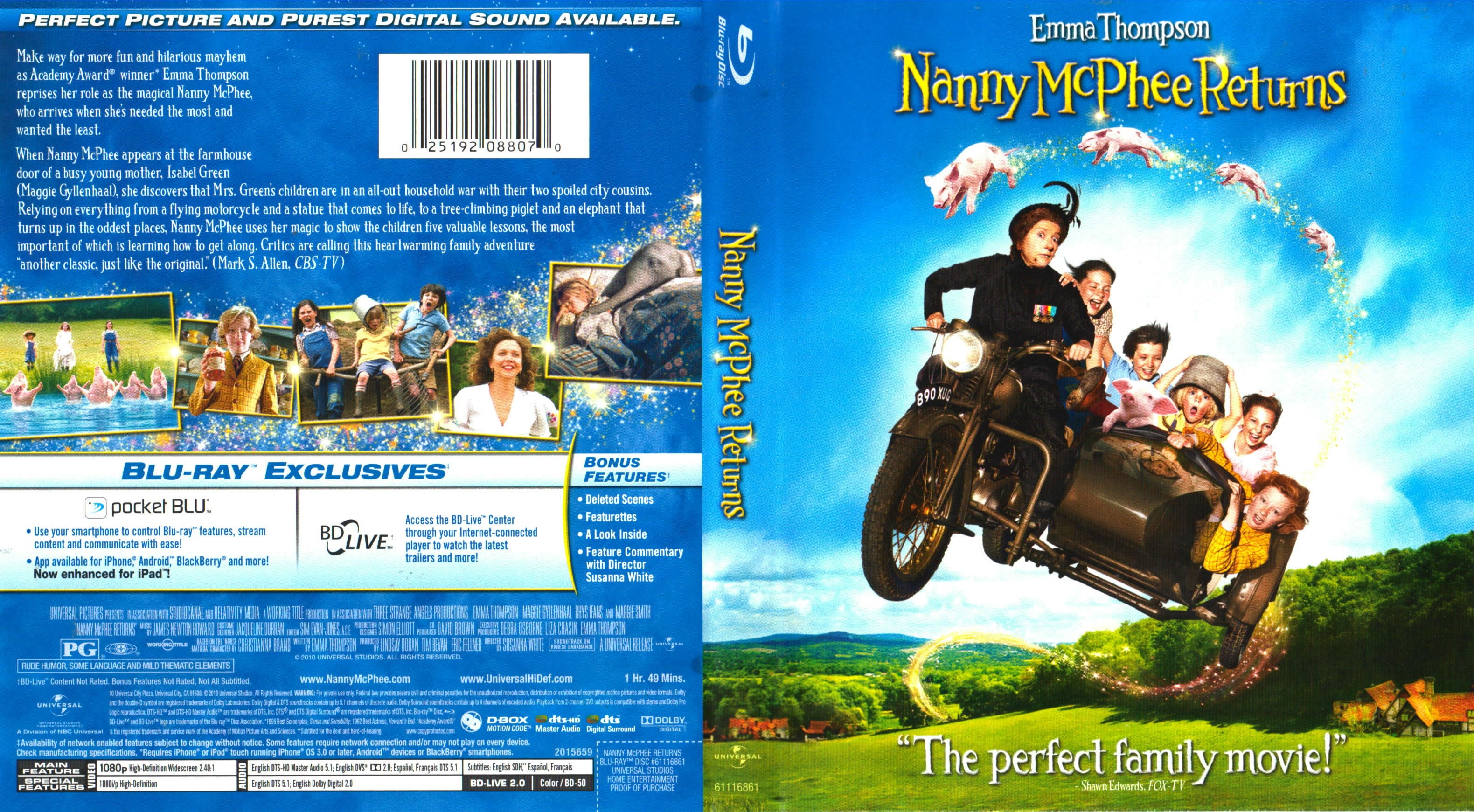 Jaquette DVD Nanny Mcphee Returns Zone 1 (BLU-RAY)