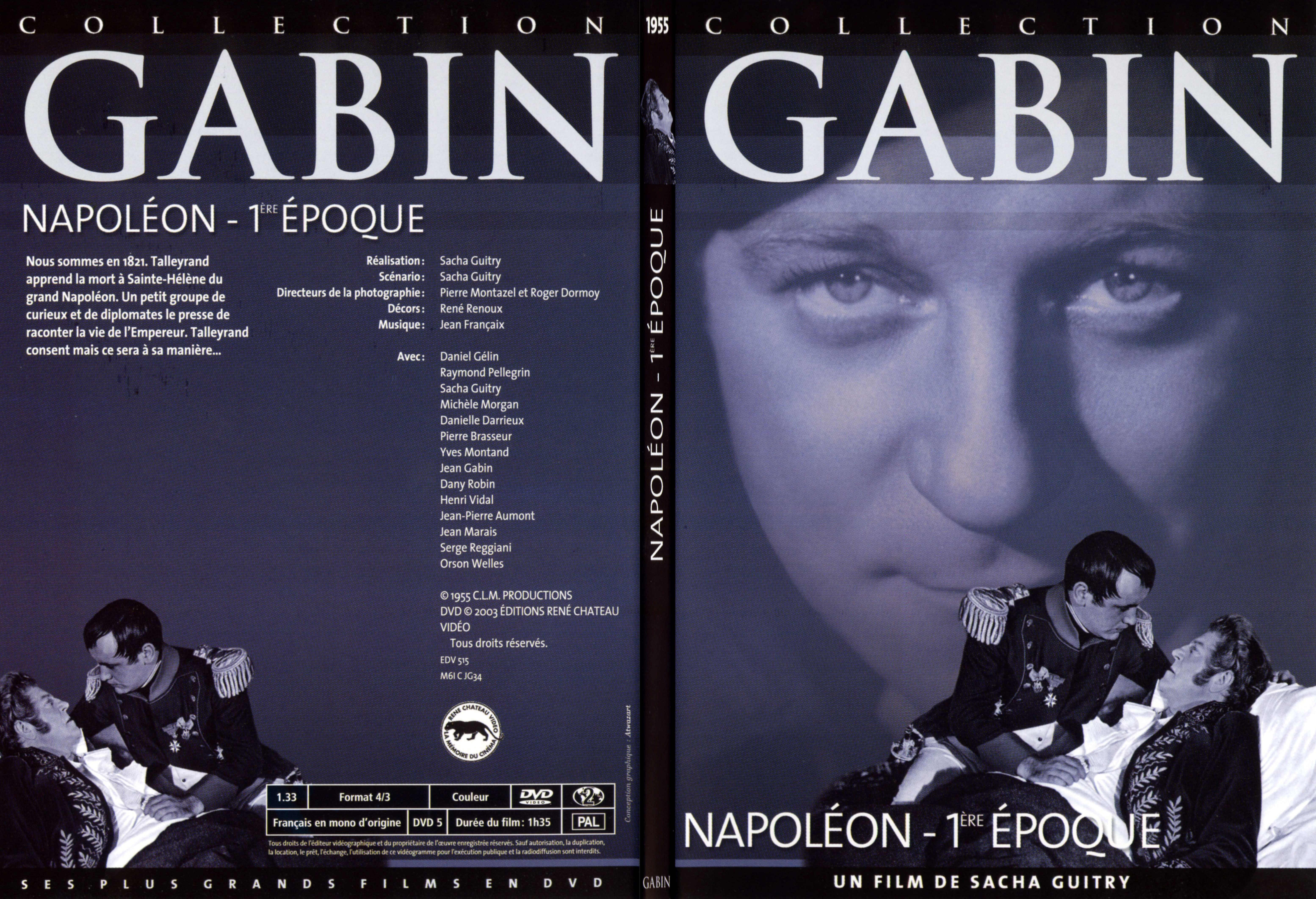Jaquette DVD Napolon 1re poque (Jean Gabin) - SLIM 