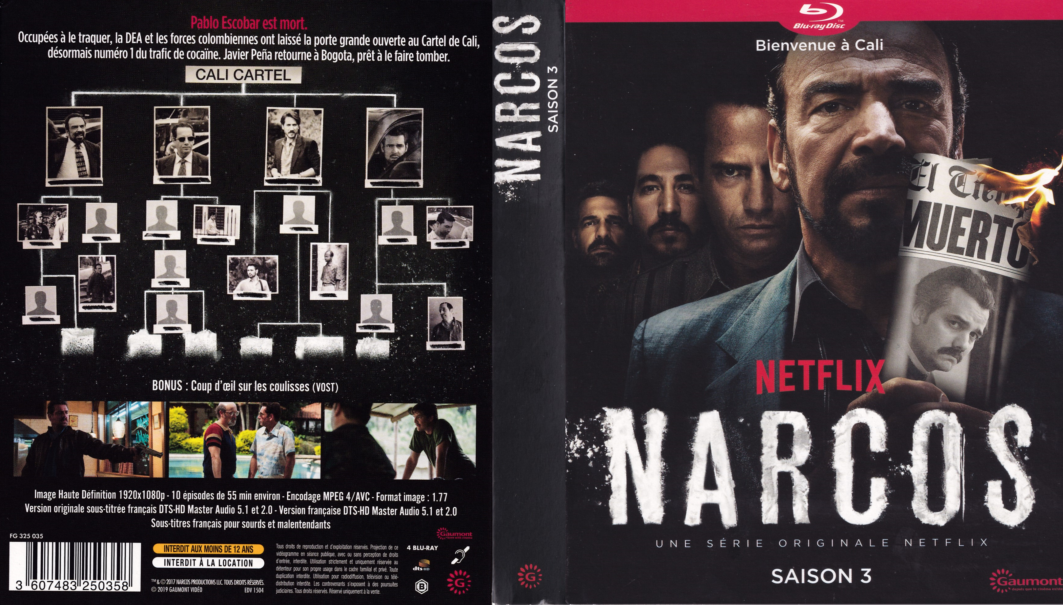 Jaquette DVD Narcos Saison 3 (BLU-RAY)