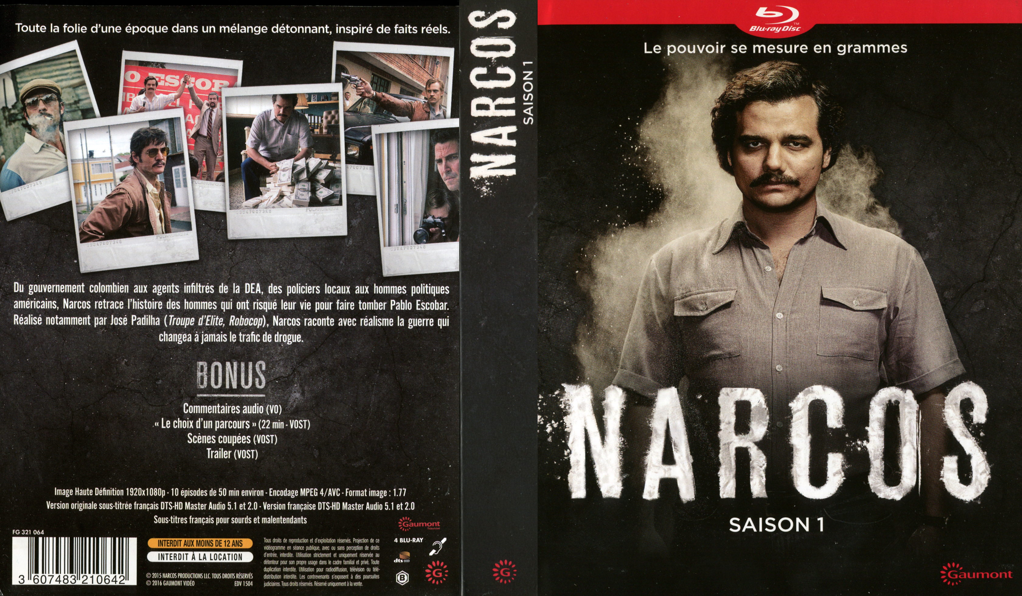 Jaquette DVD Narcos saison 1 (BLU-RAY)
