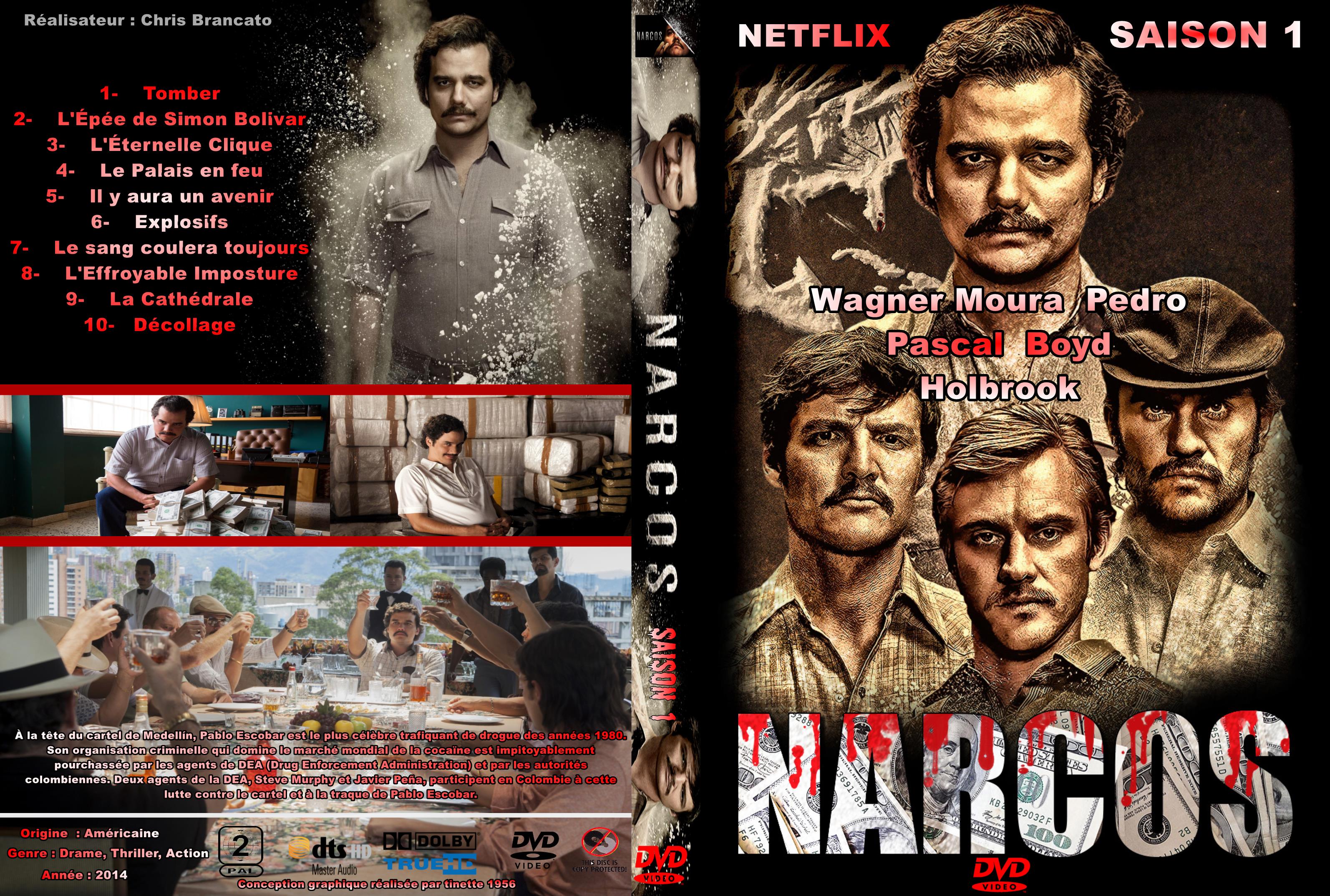 Jaquette DVD Narcos saison 1 custom