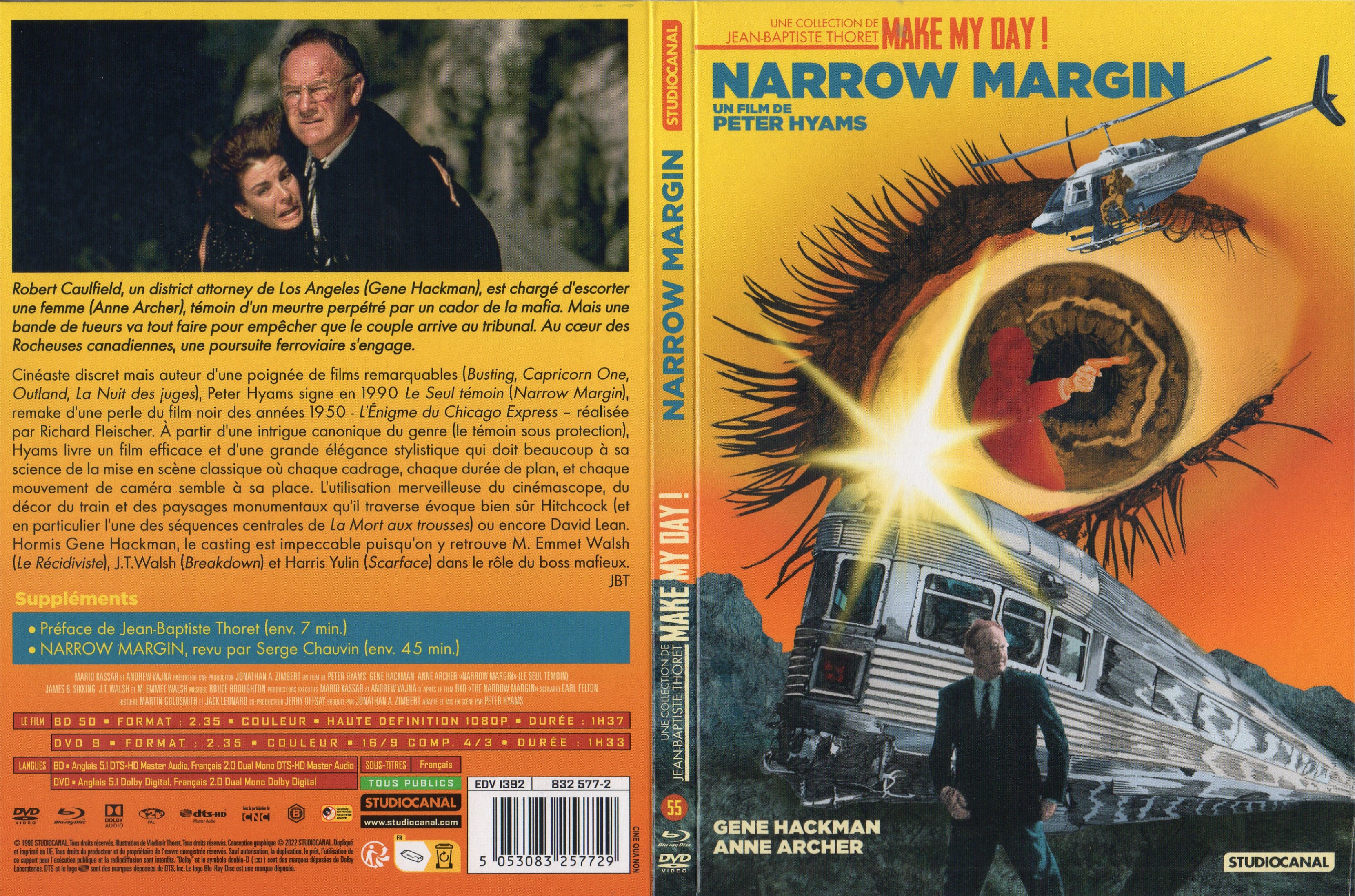 Jaquette DVD Narrow margin - Le Seul tmoin