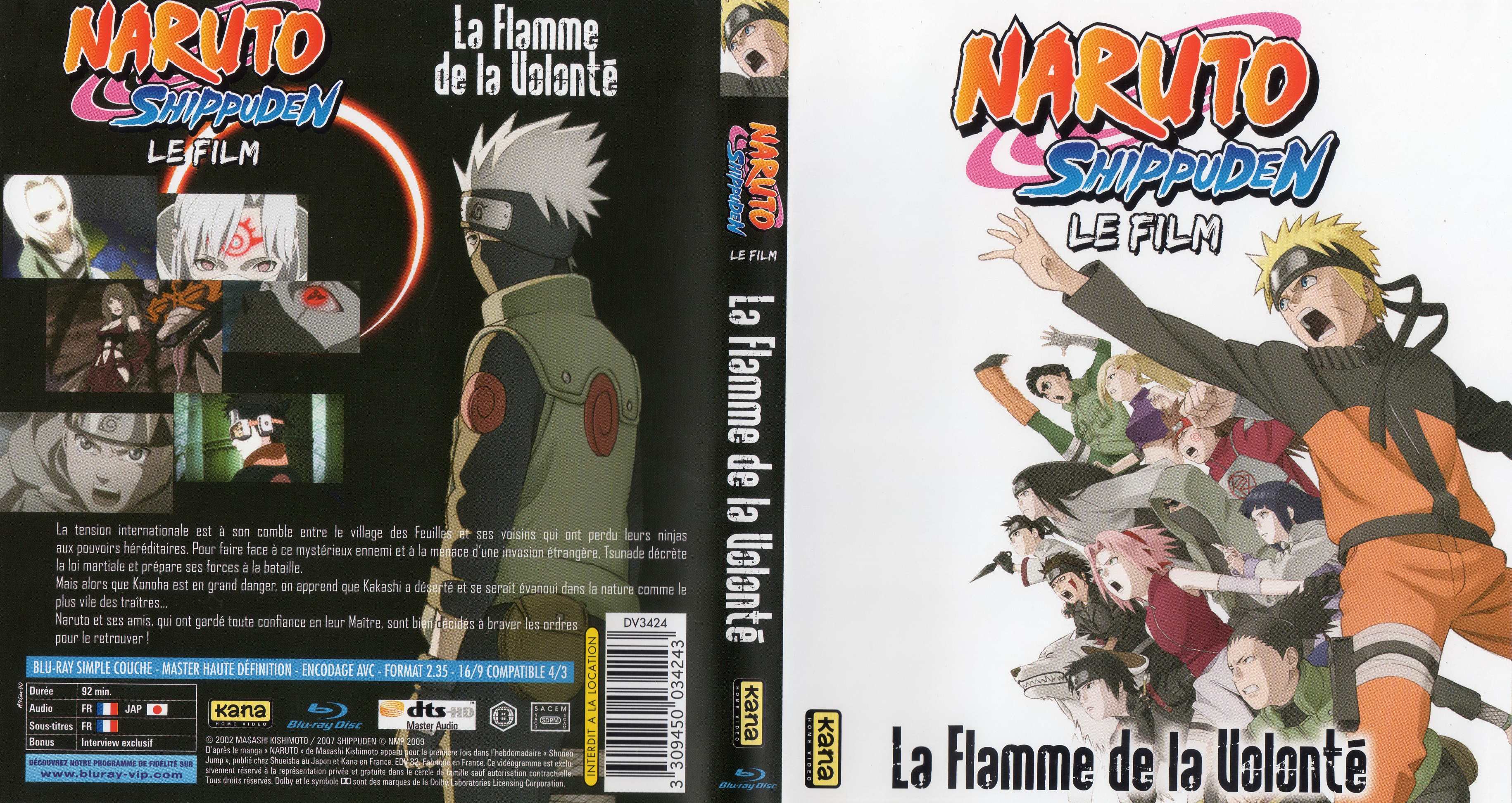 Jaquette DVD Naruto Shippuden - La flamme de la volont (BLU-RAY)