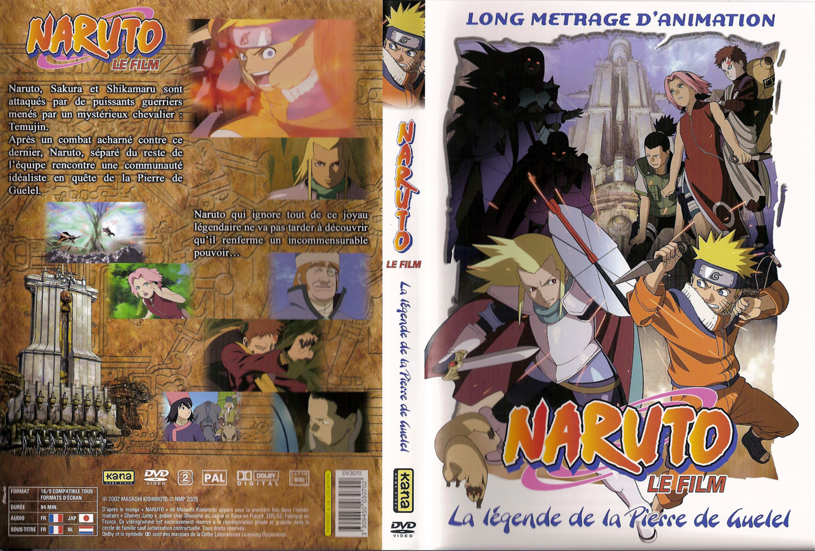 Jaquette DVD Naruto le film - La lgende de la pierre de Guelel