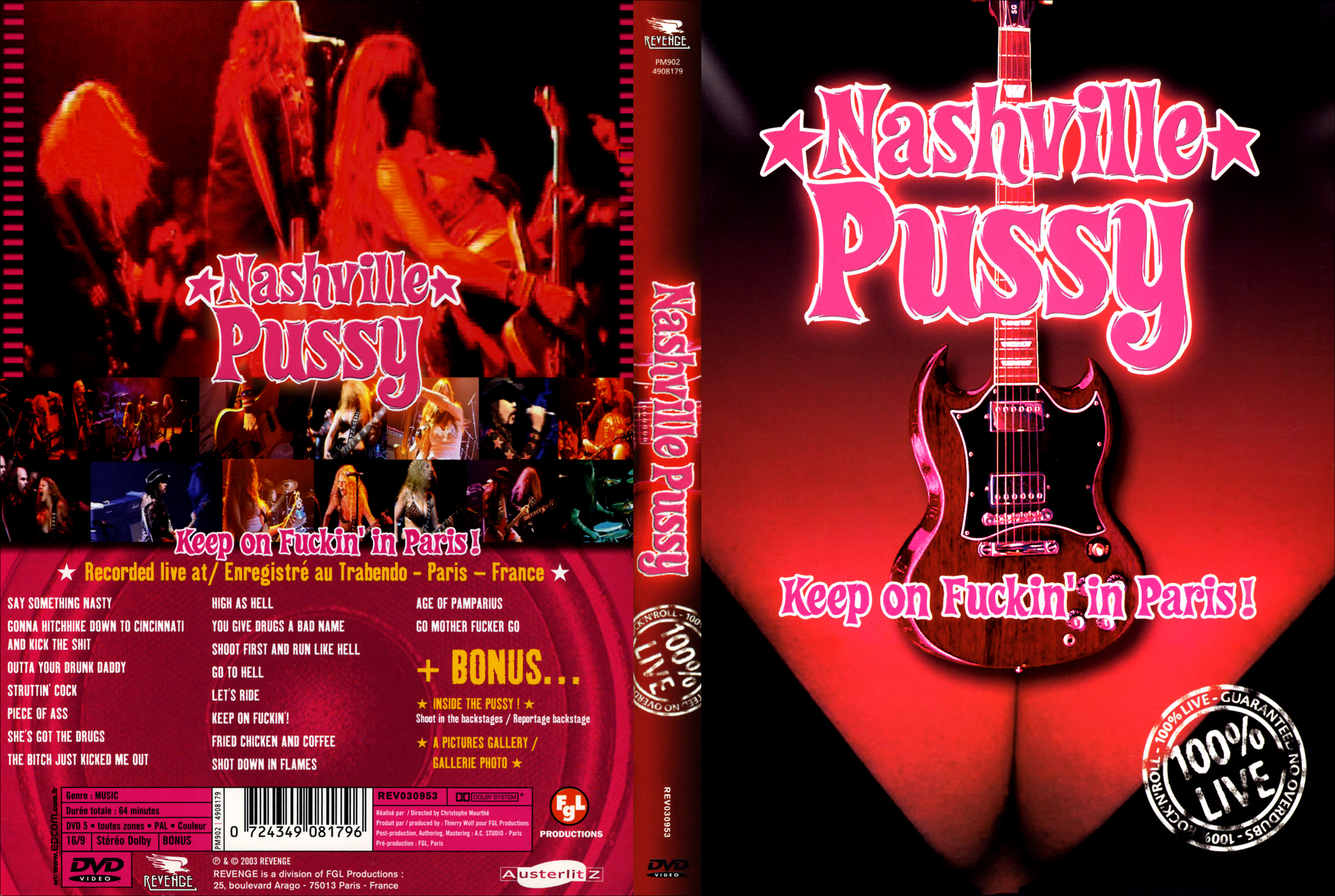Jaquette DVD Nashville Pussy - Keep on fuckin