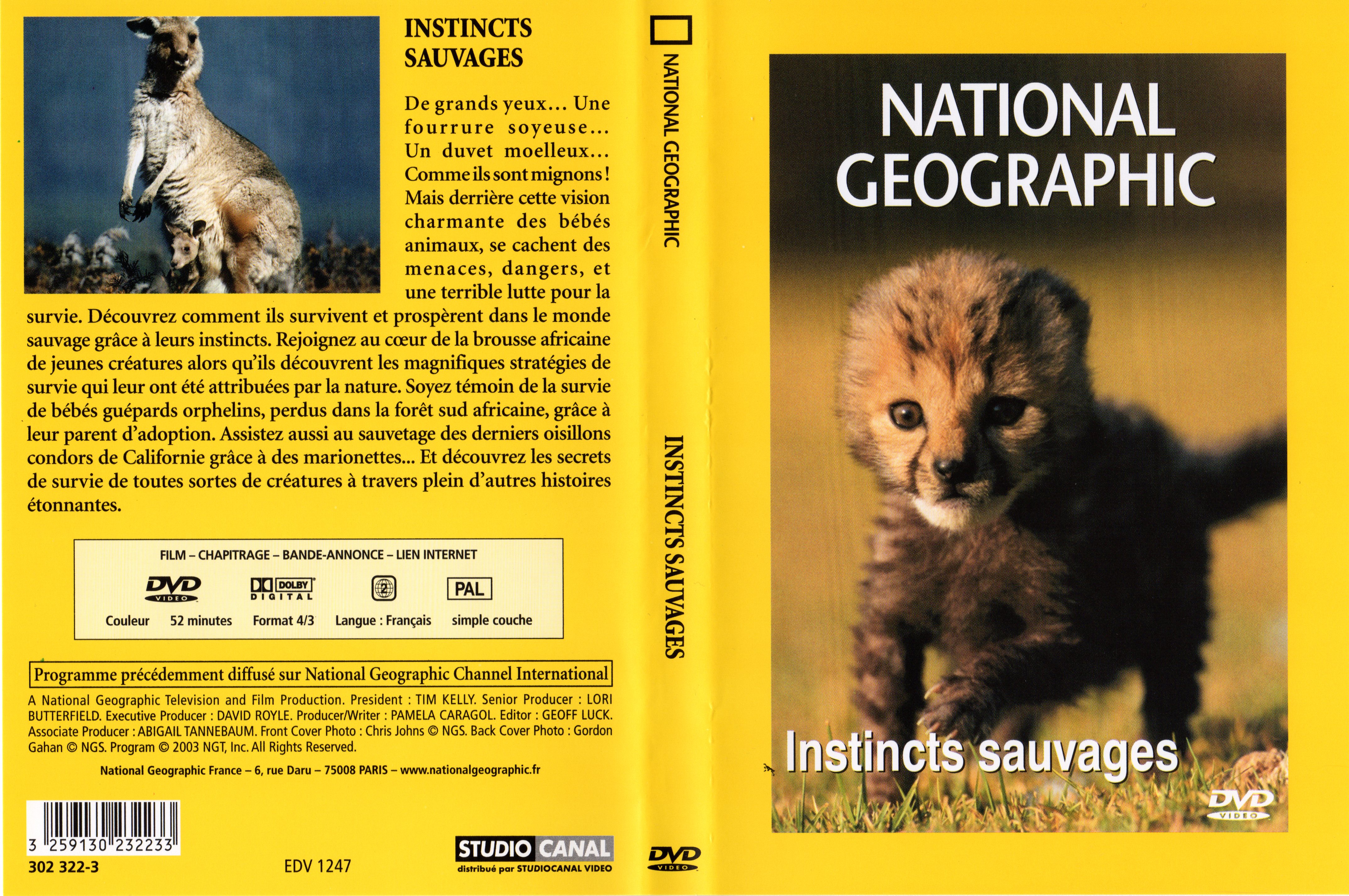 Jaquette DVD National Geographic - Instincts sauvages