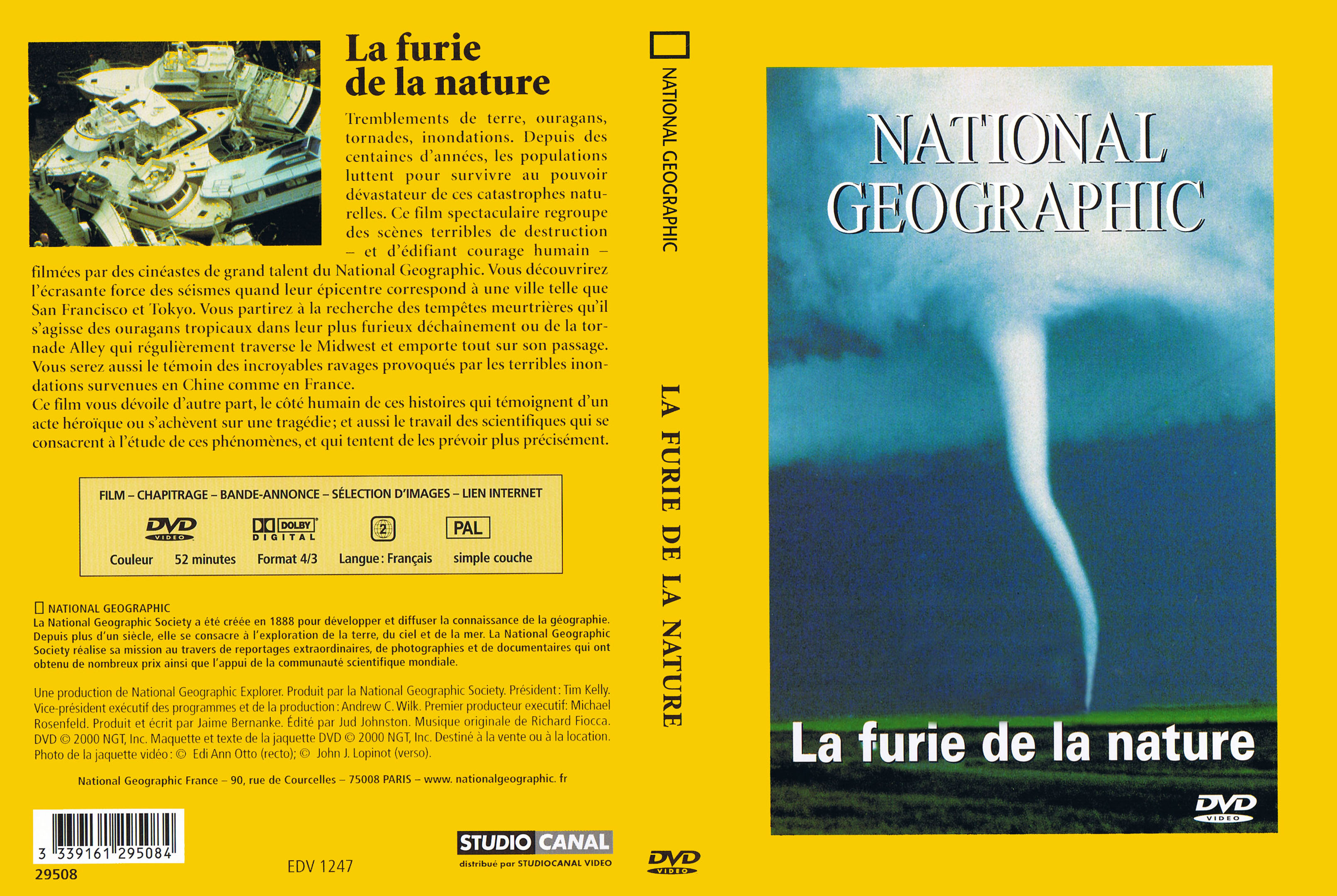 Jaquette DVD National Geographic - La furie de la nature