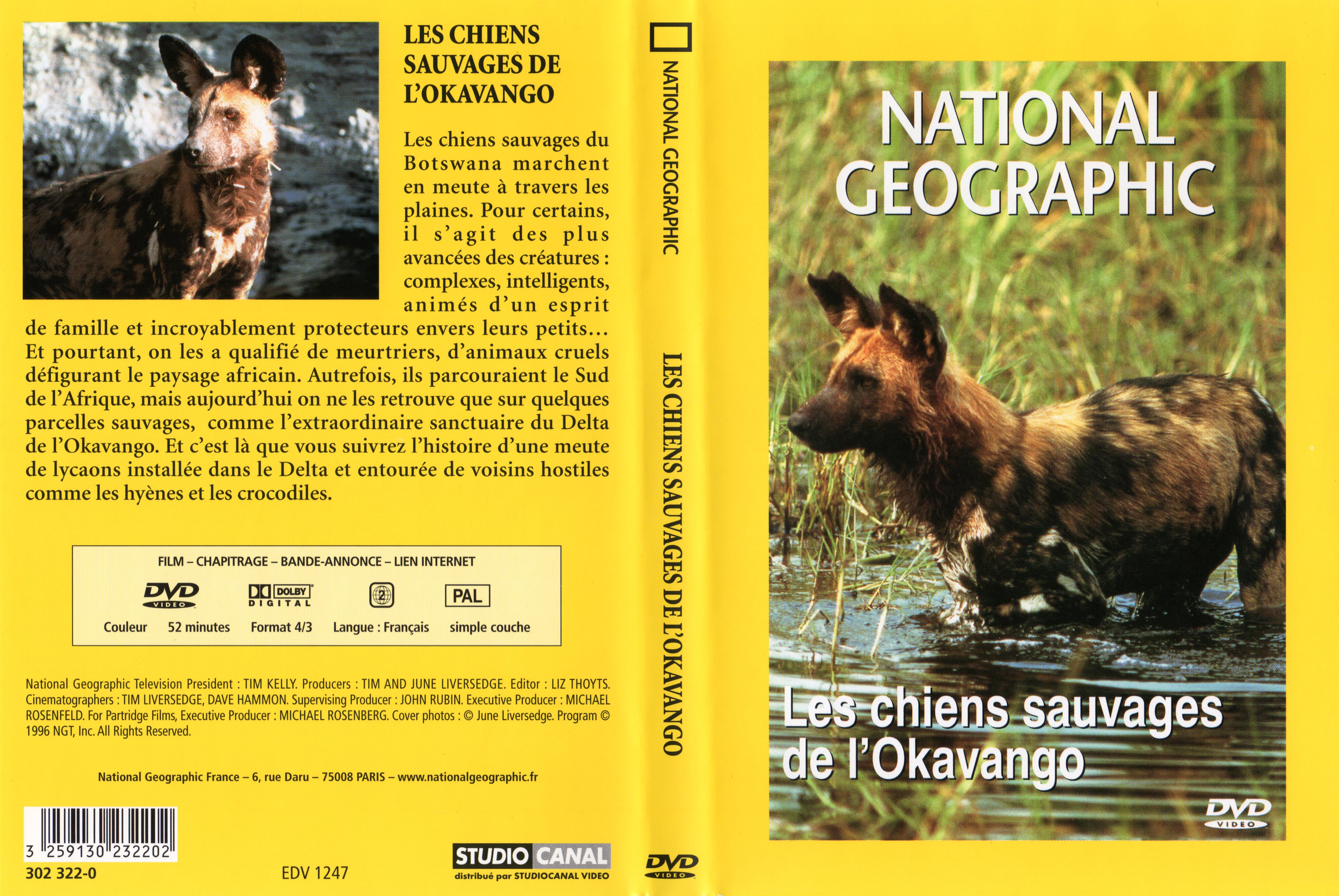 Jaquette DVD National Geographic - Les chiens sauvages de l