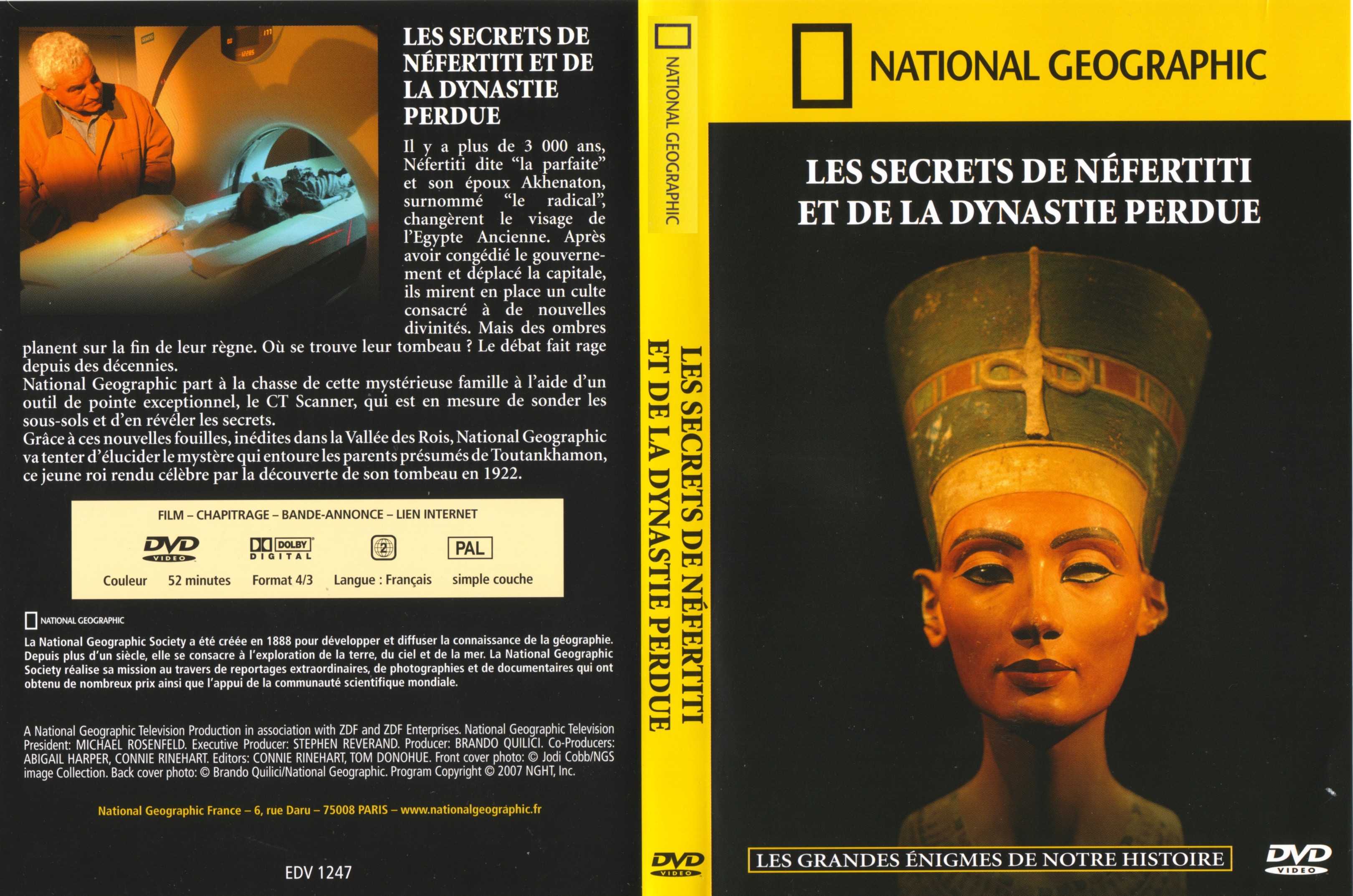 Jaquette DVD National Geographic - Les secrets de Nfertiti