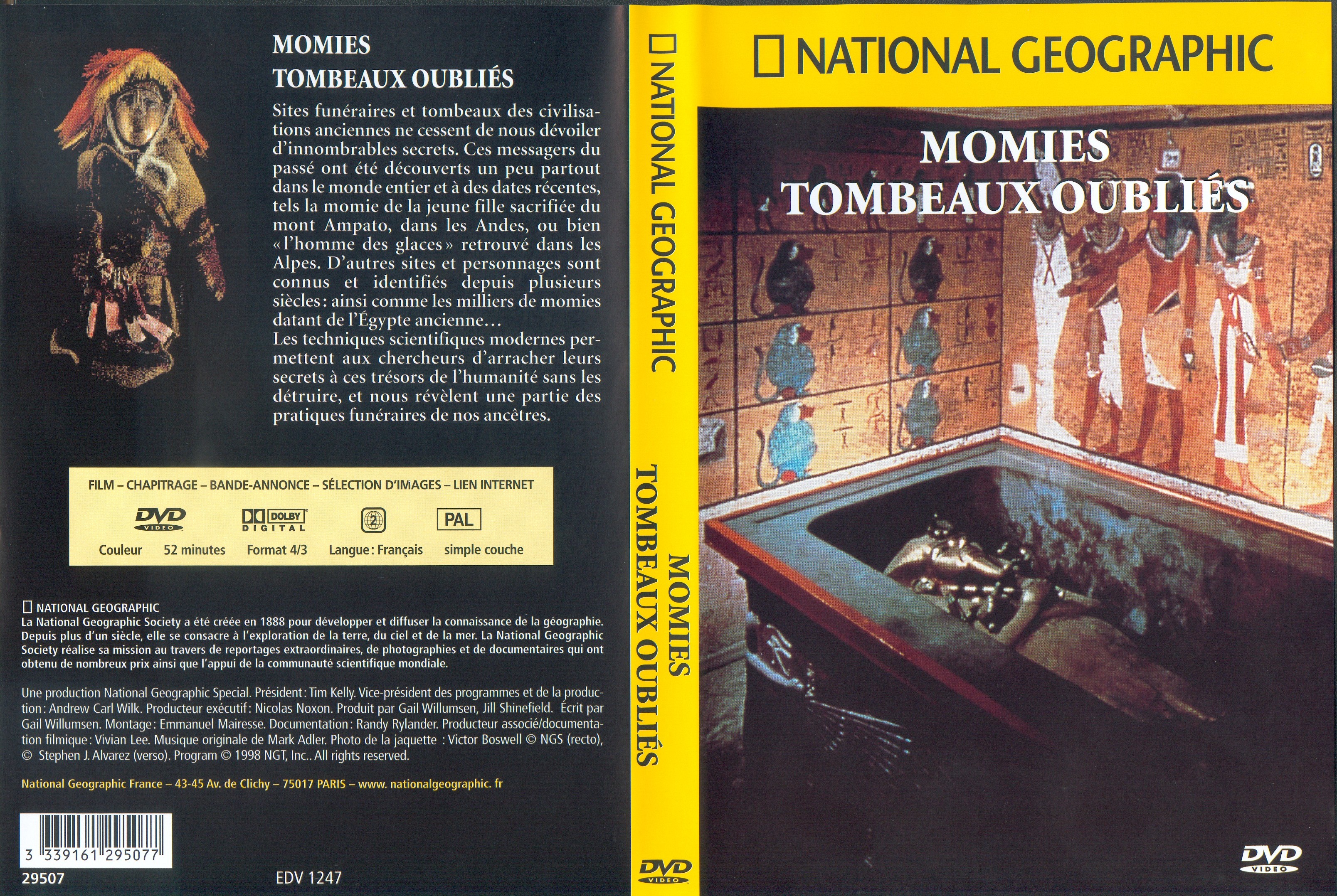 Jaquette DVD National Gographic - Momies tombeaux oublis