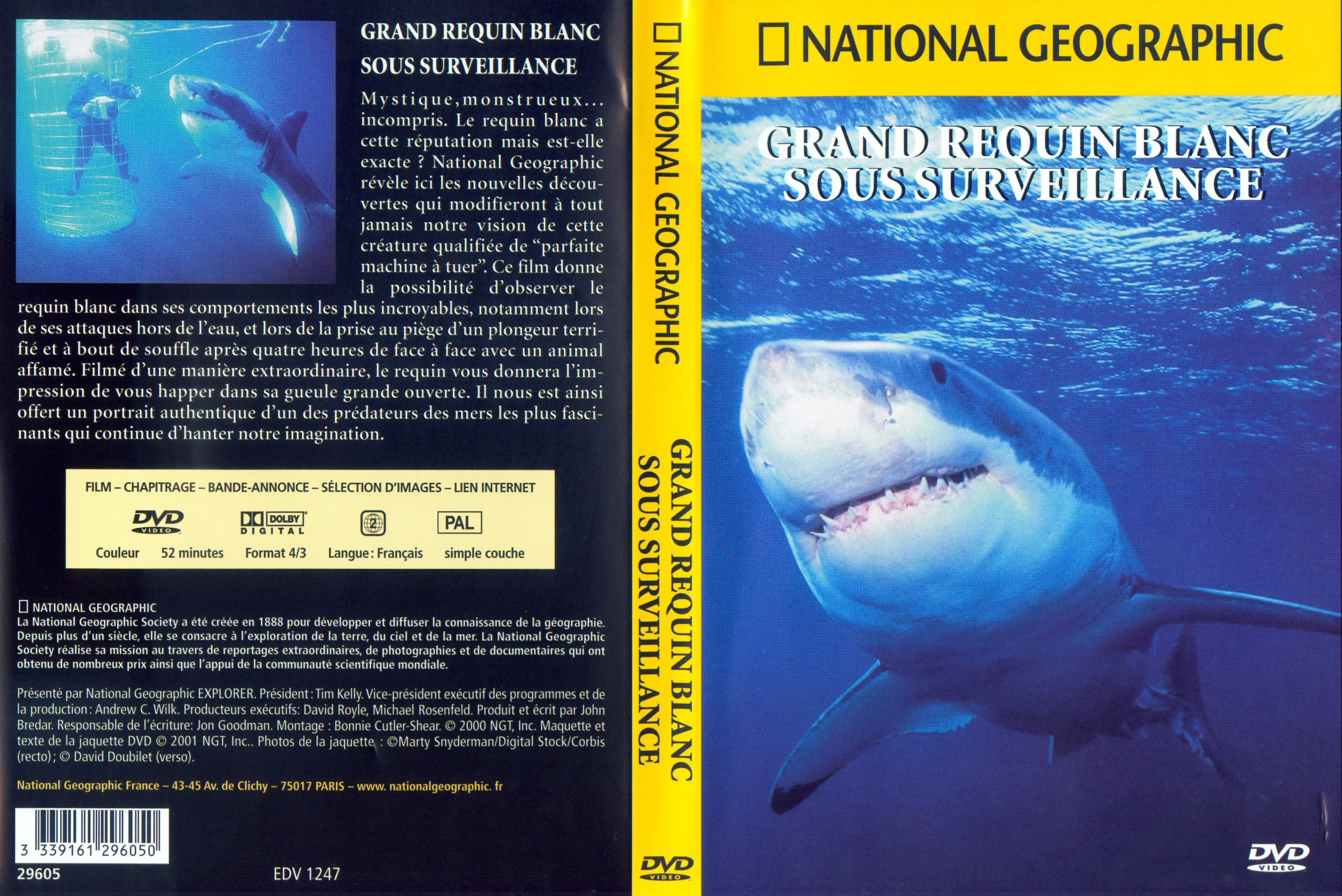 Jaquette DVD National geographic - grand requin blanc sous surveillance