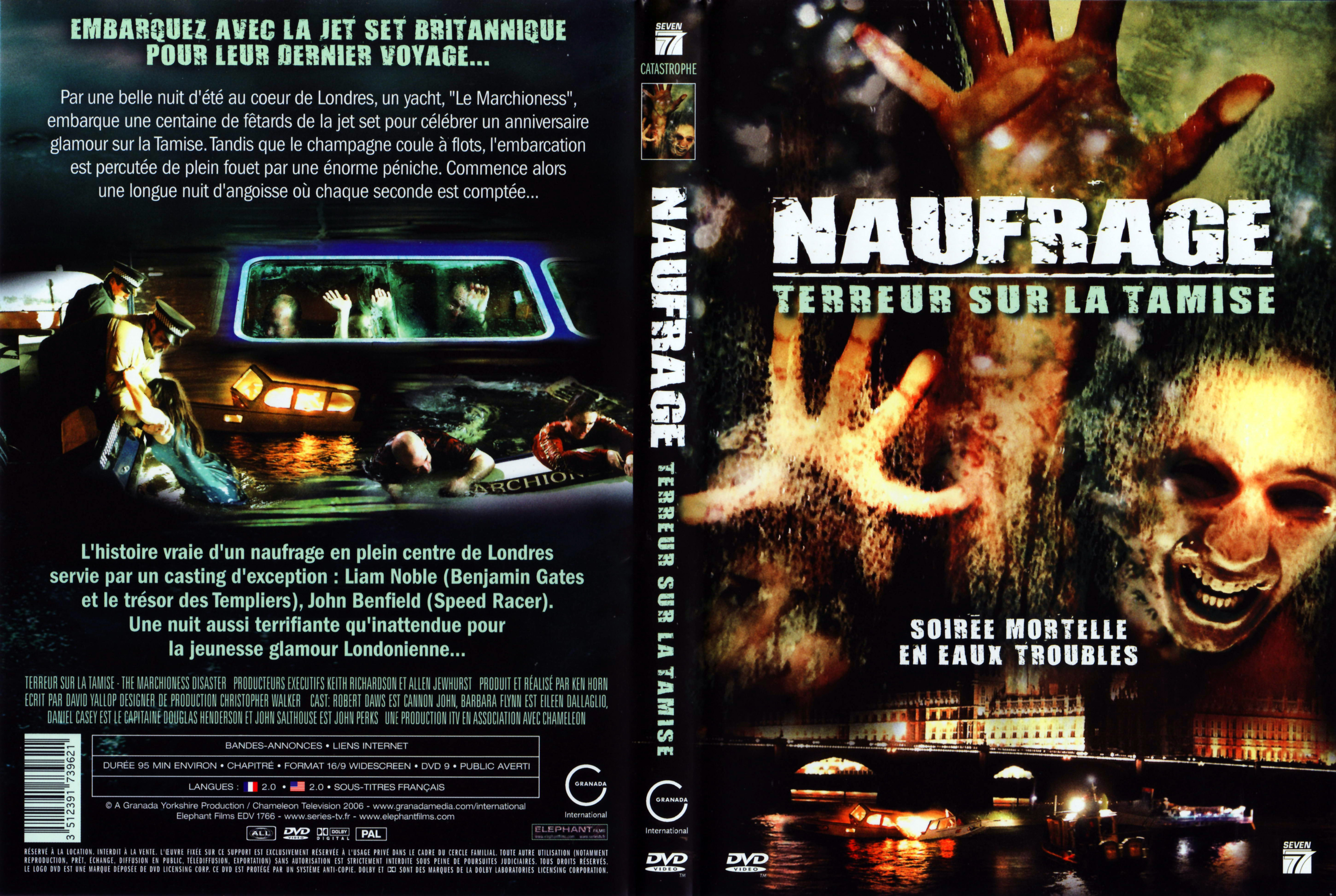 Jaquette DVD Naufrage terreur sur la tamise