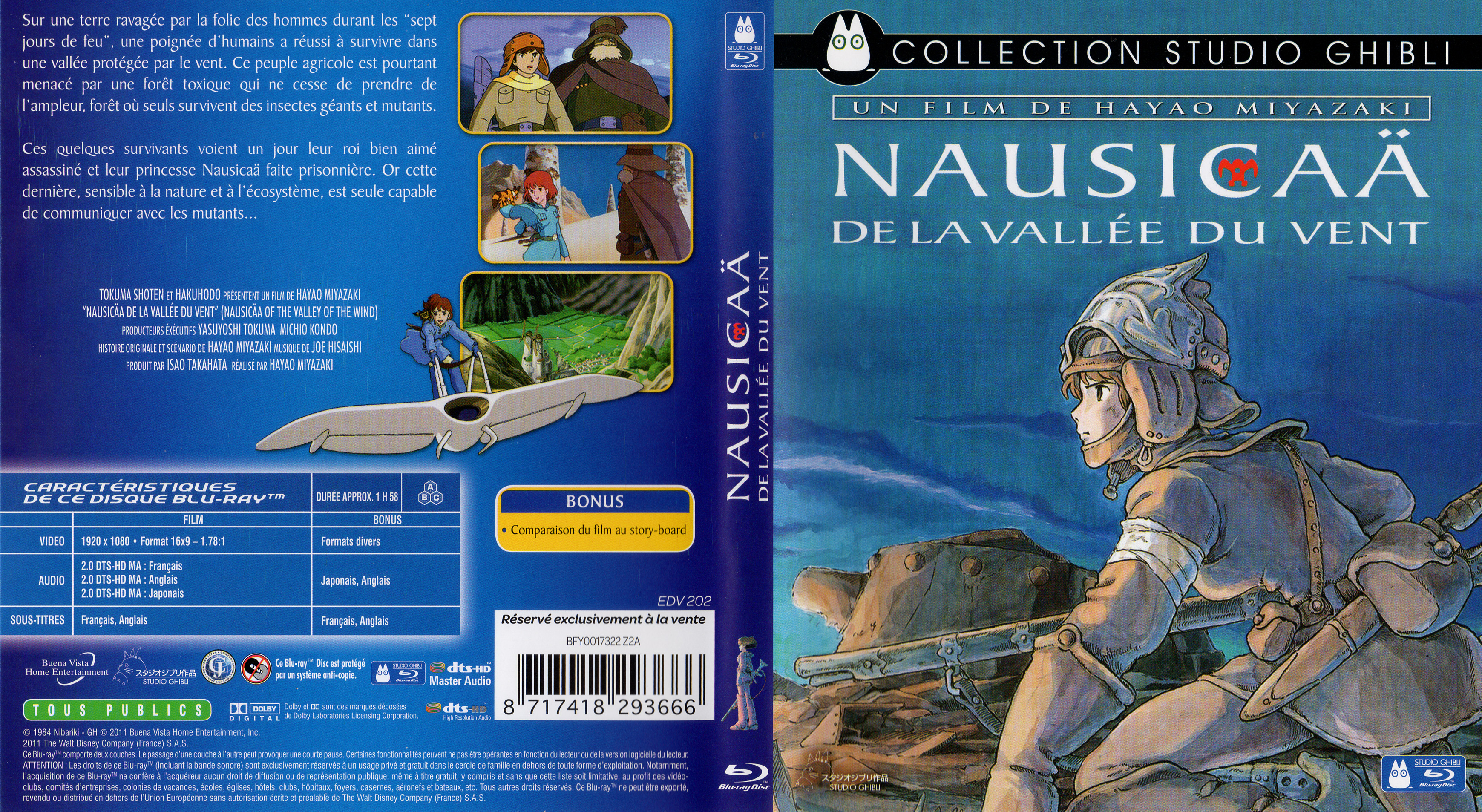 Jaquette DVD Nausicaa de la vallee du vent (BLU-RAY)