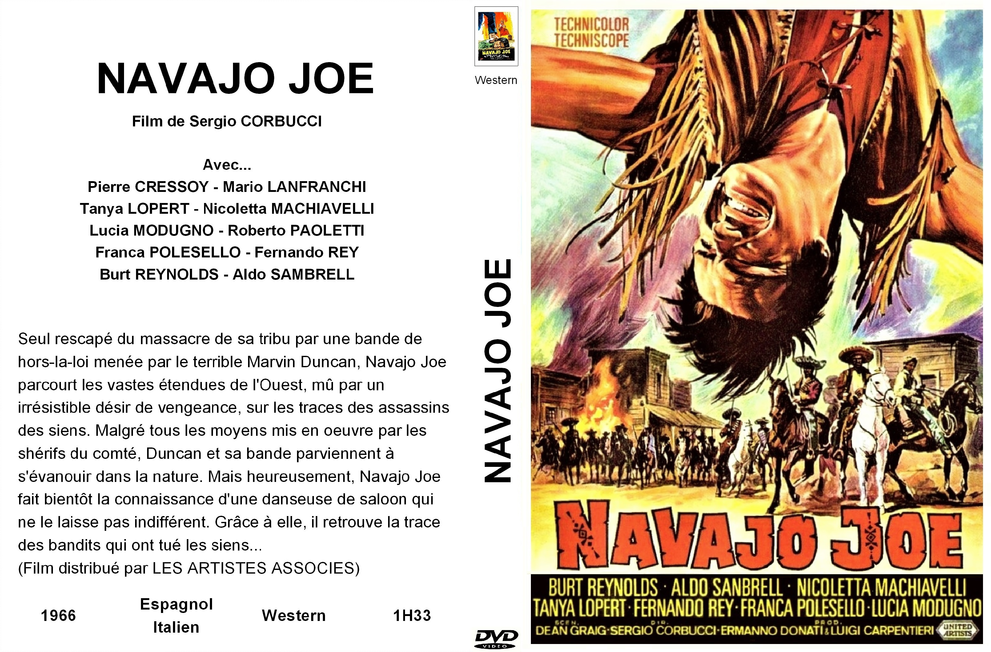 Jaquette DVD Navajo Joe custom