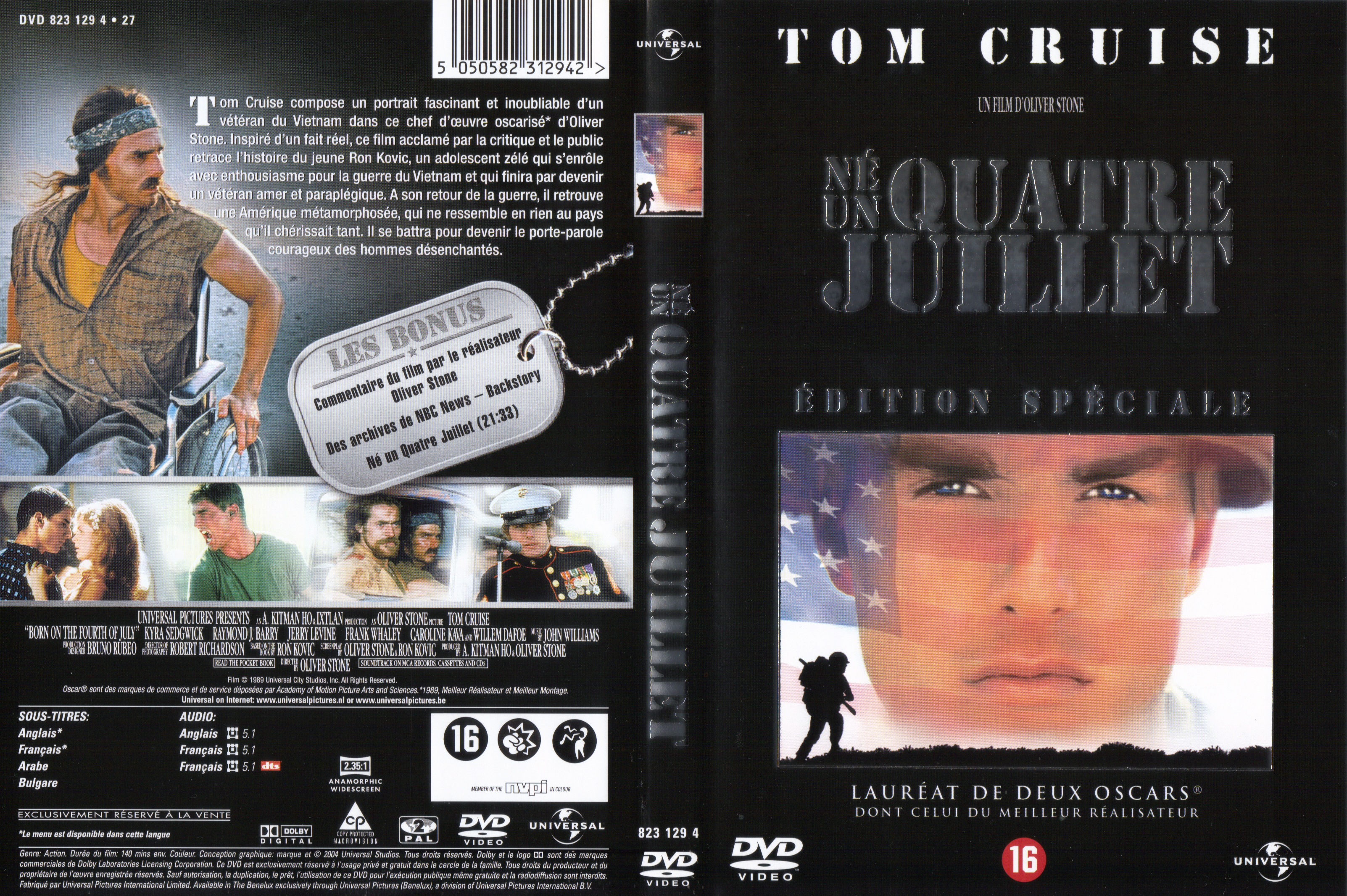 Jaquette DVD Ne un 4 juillet v3