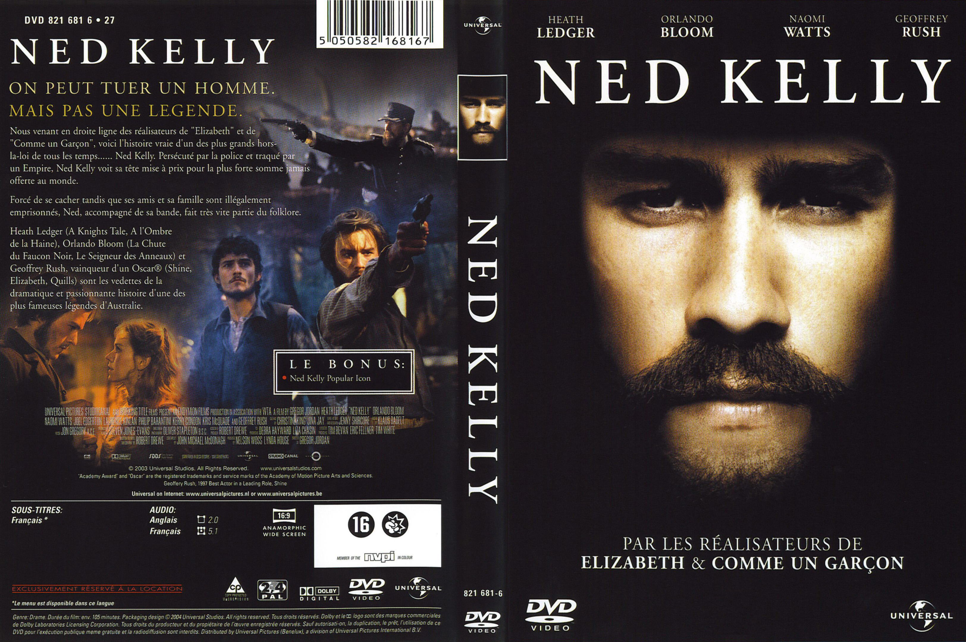 Jaquette DVD Ned Kelly v2
