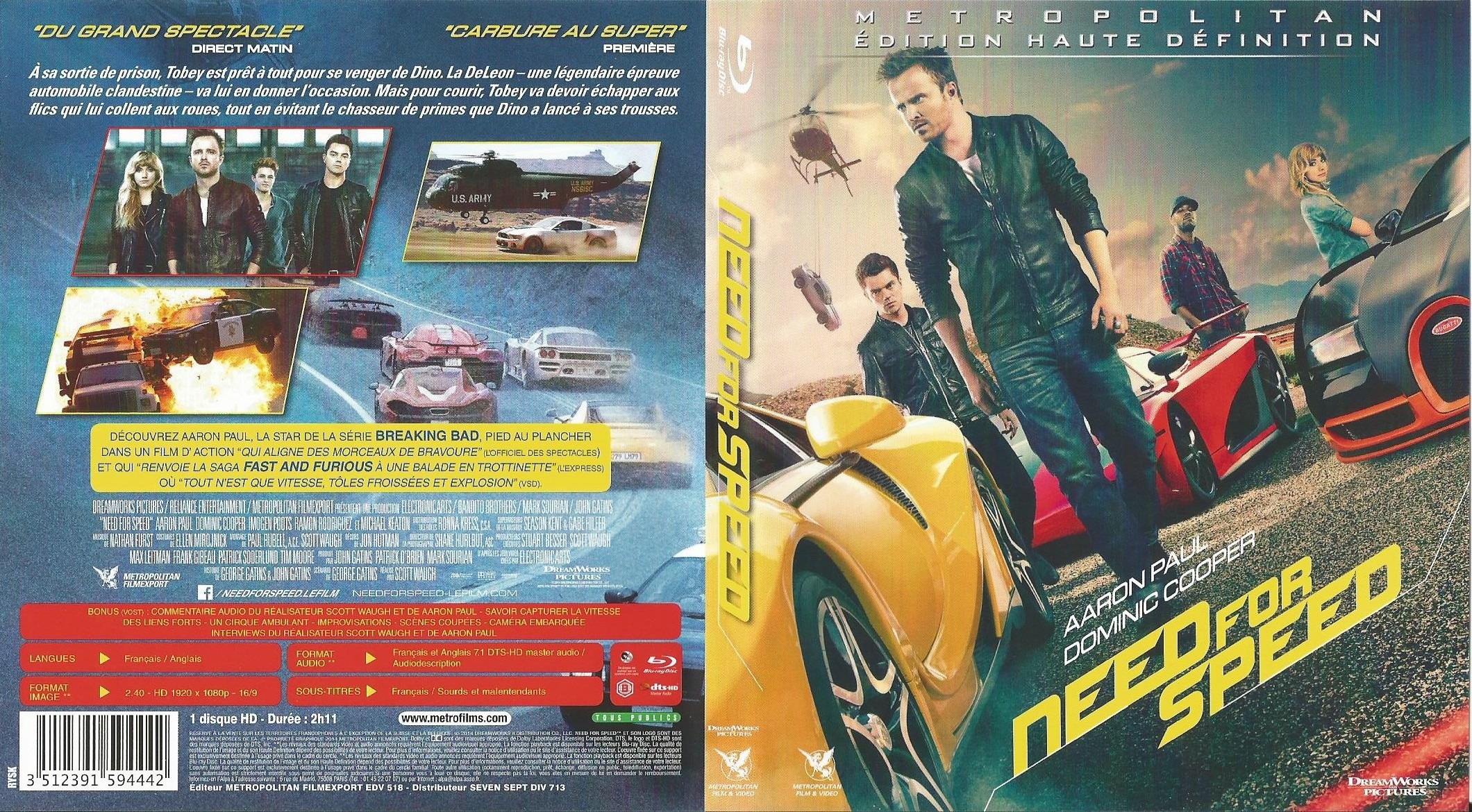 Jaquette DVD Need for Speed (BLU-RAY) v2