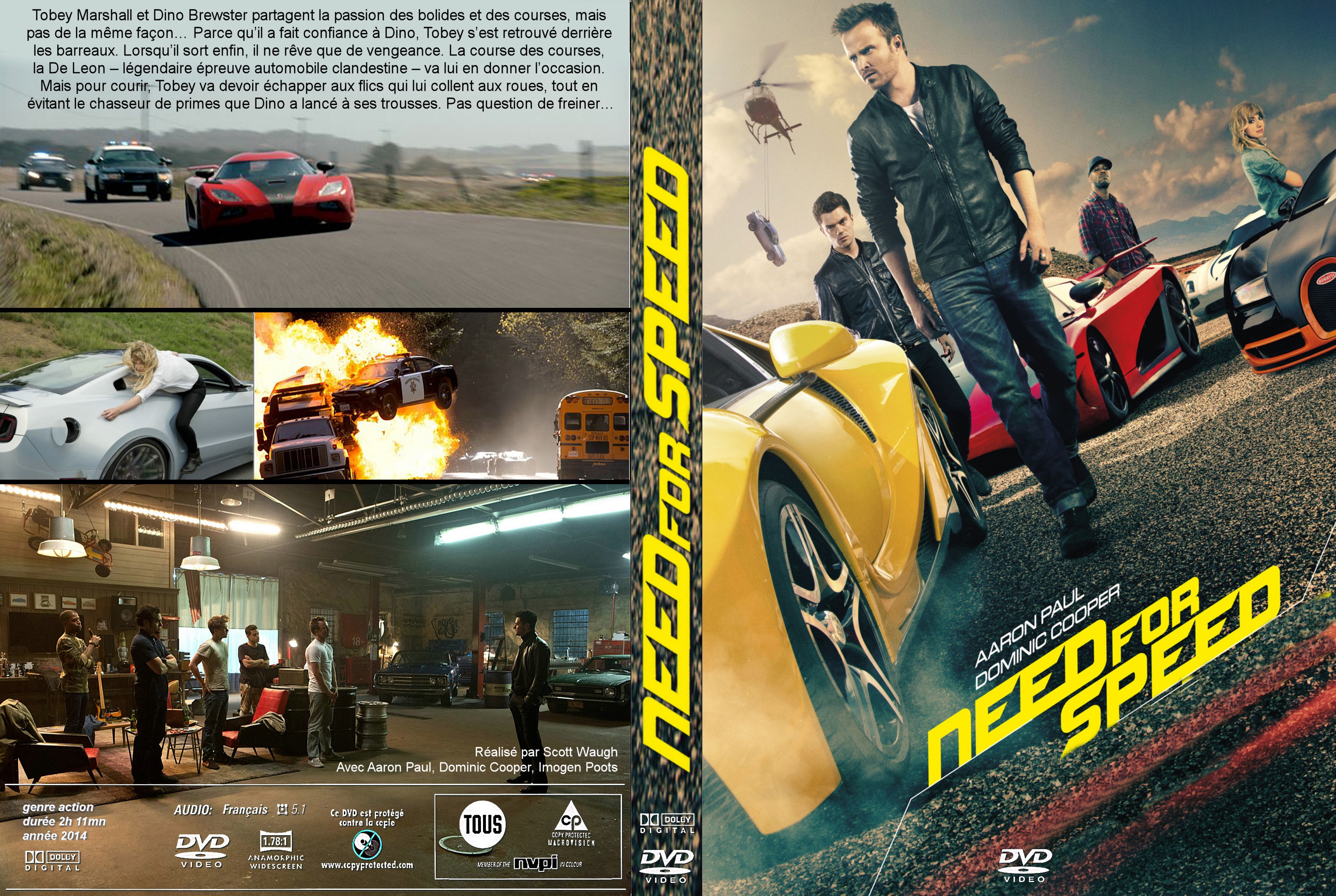 Jaquette DVD Need for Speed custom