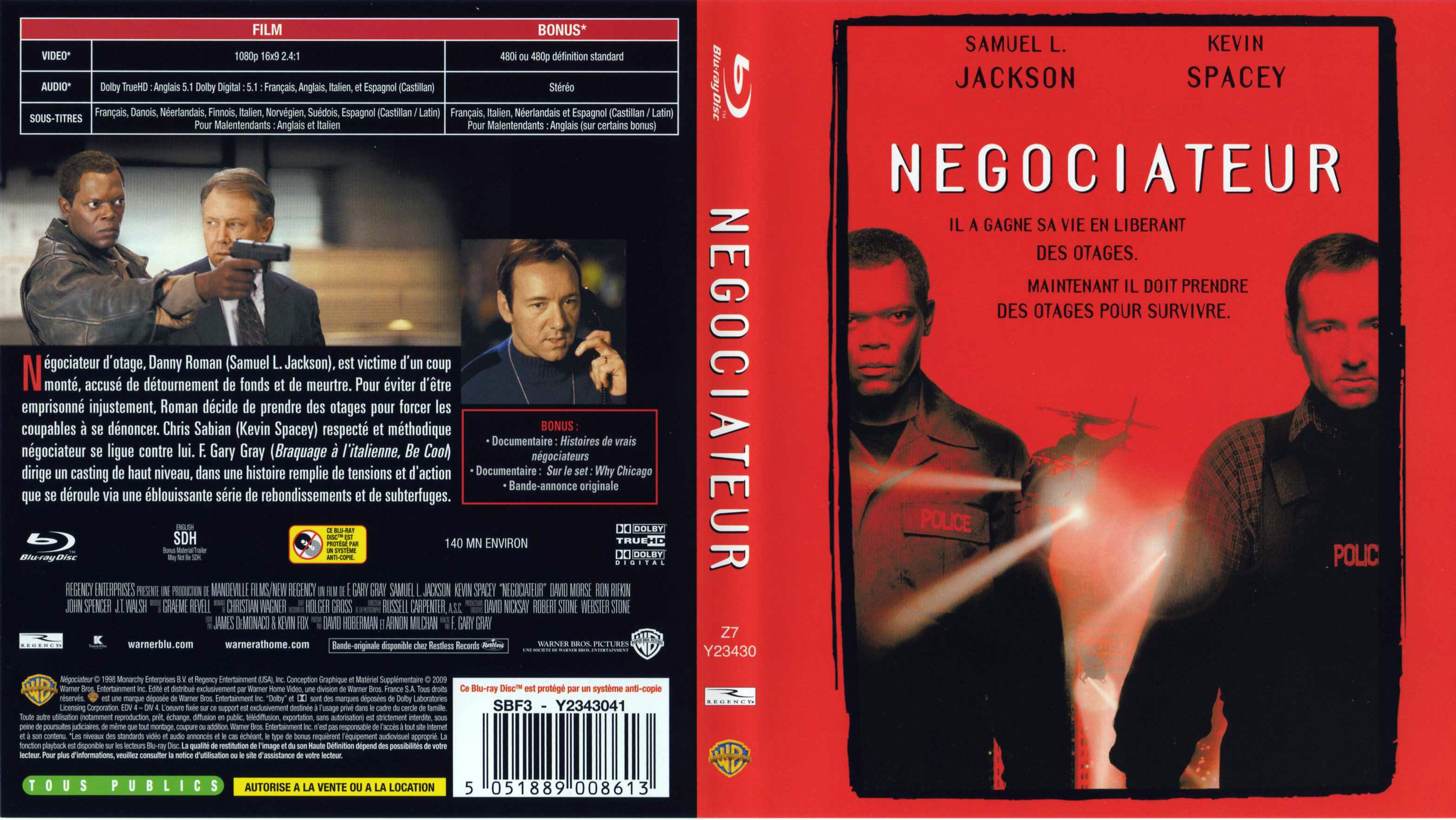 Jaquette DVD Negociateur (BLU-RAY)