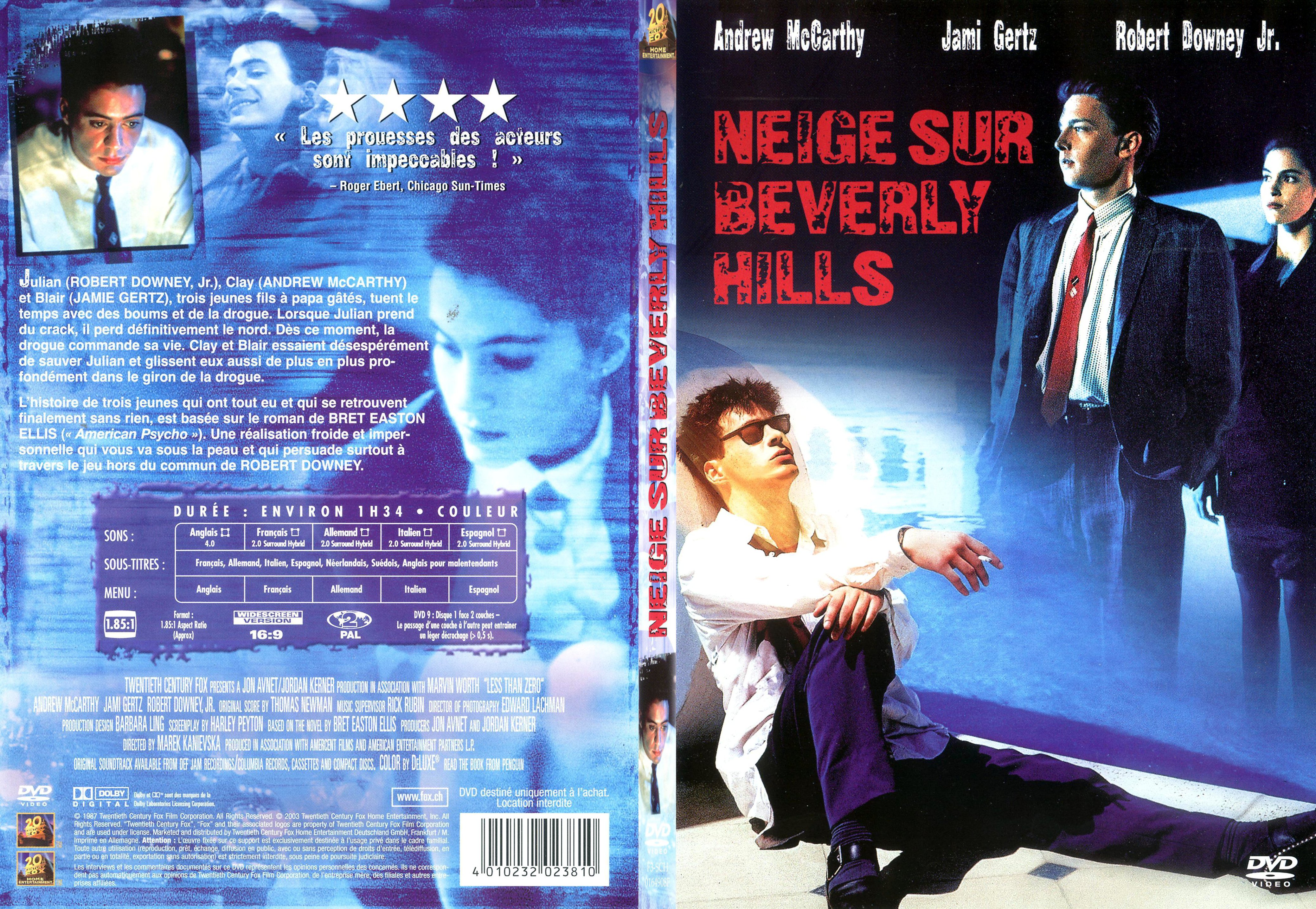 Jaquette DVD Neige sur Beverly Hills - SLIM