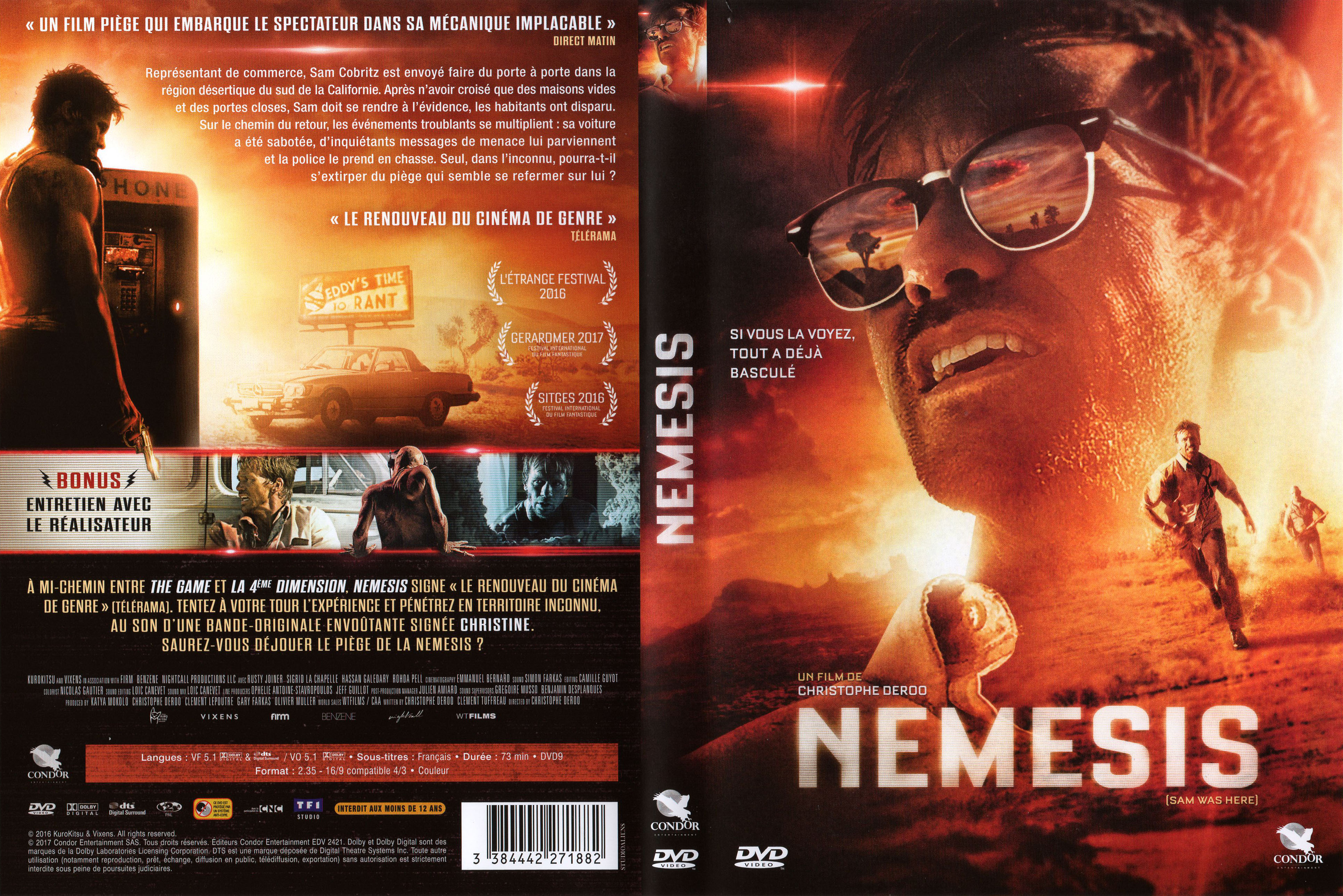 Jaquette DVD Nemesis (2016)