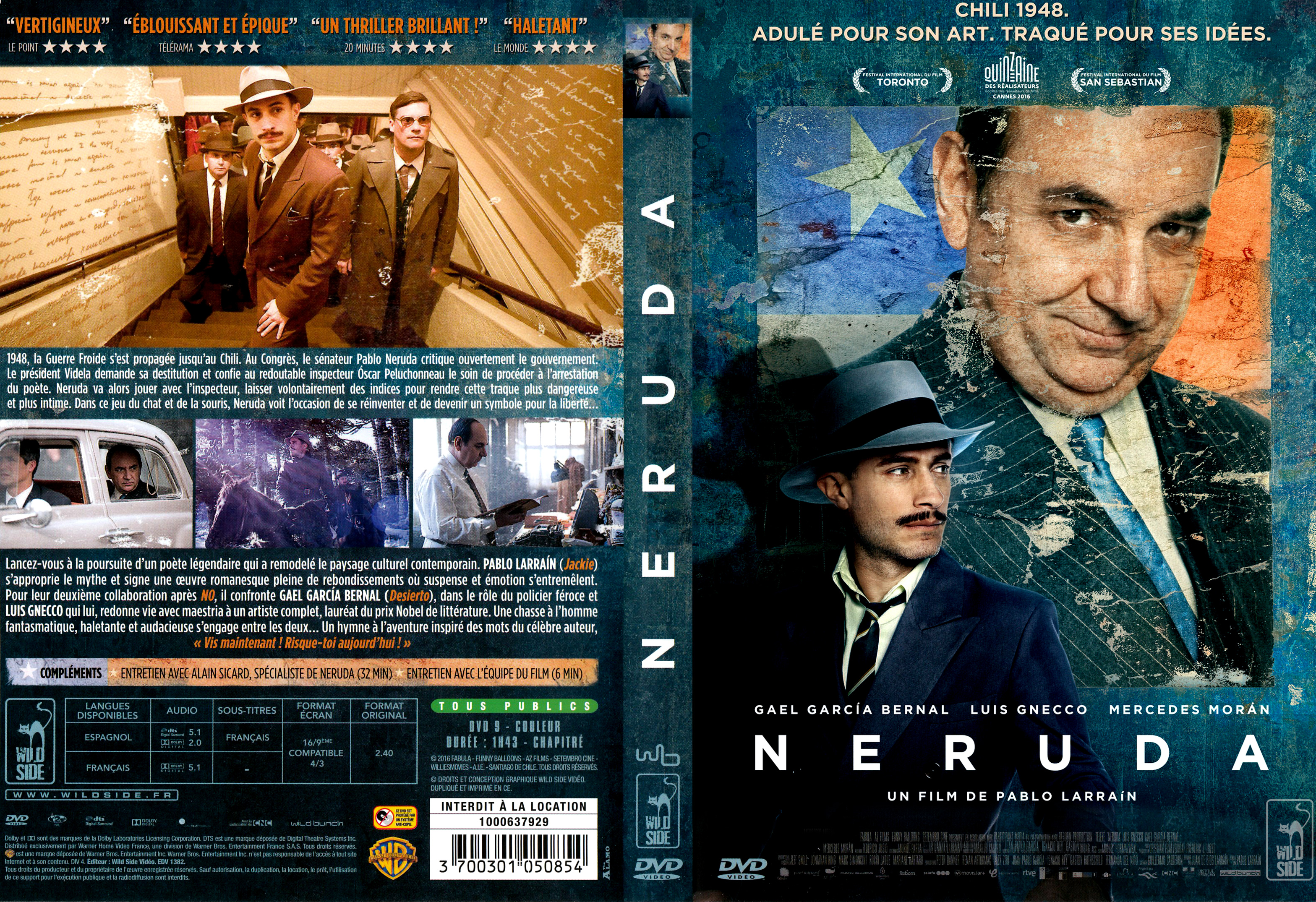 Jaquette DVD Neruda